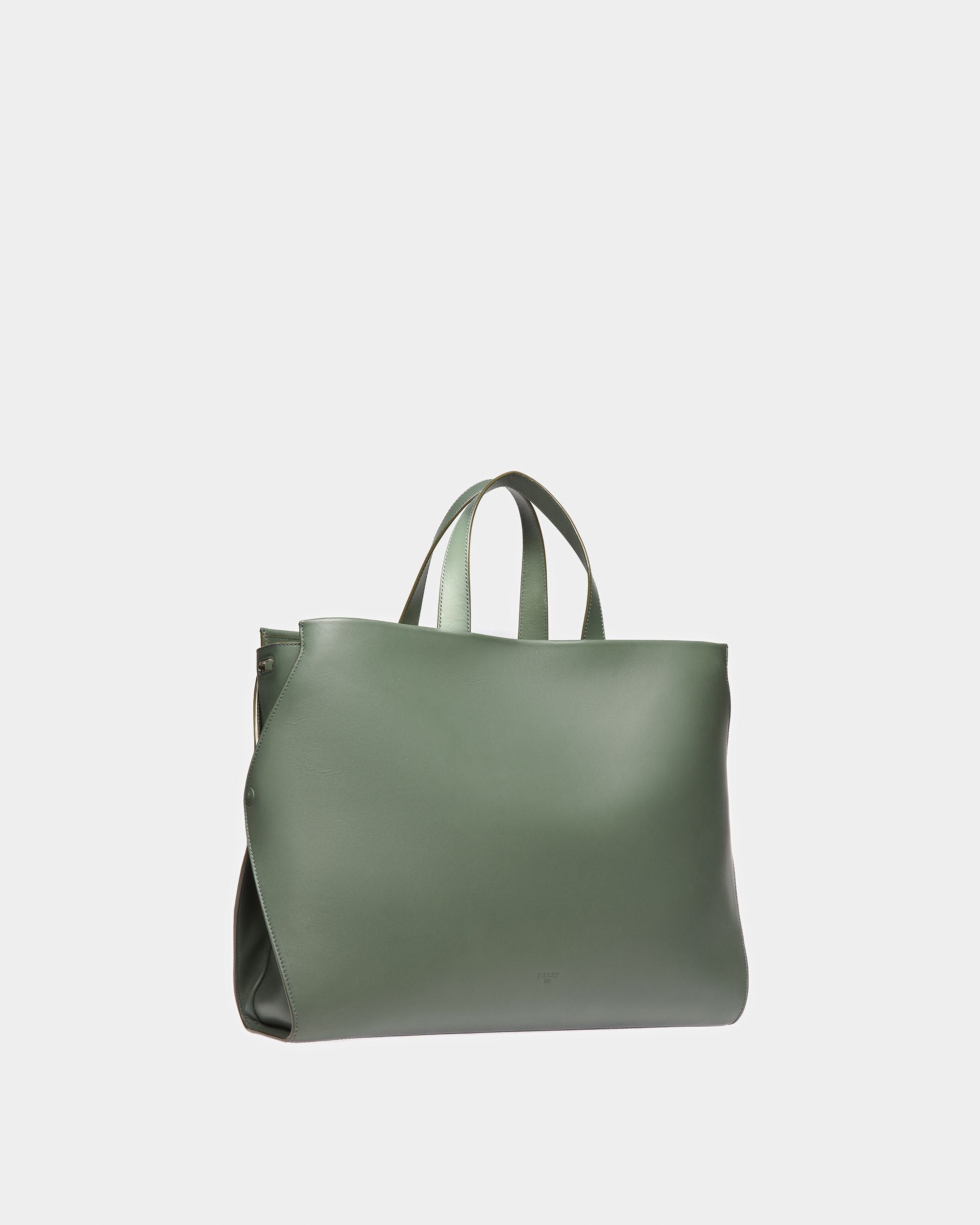 Arbona Leather Tote In Sage - Men's - Bally - 02