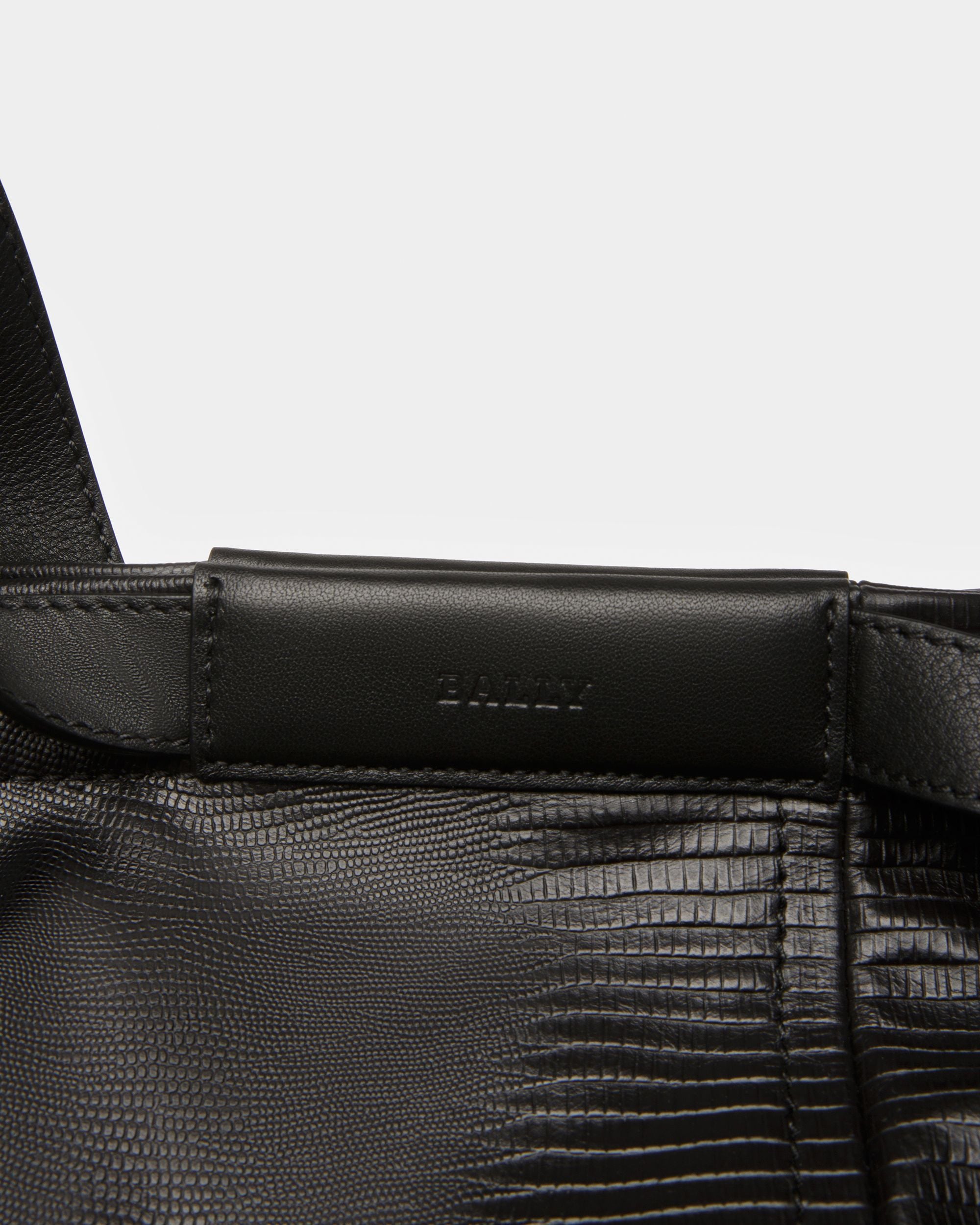 Billboard Leather Tote In Black And Ruthenium - Men's - Bally - 04