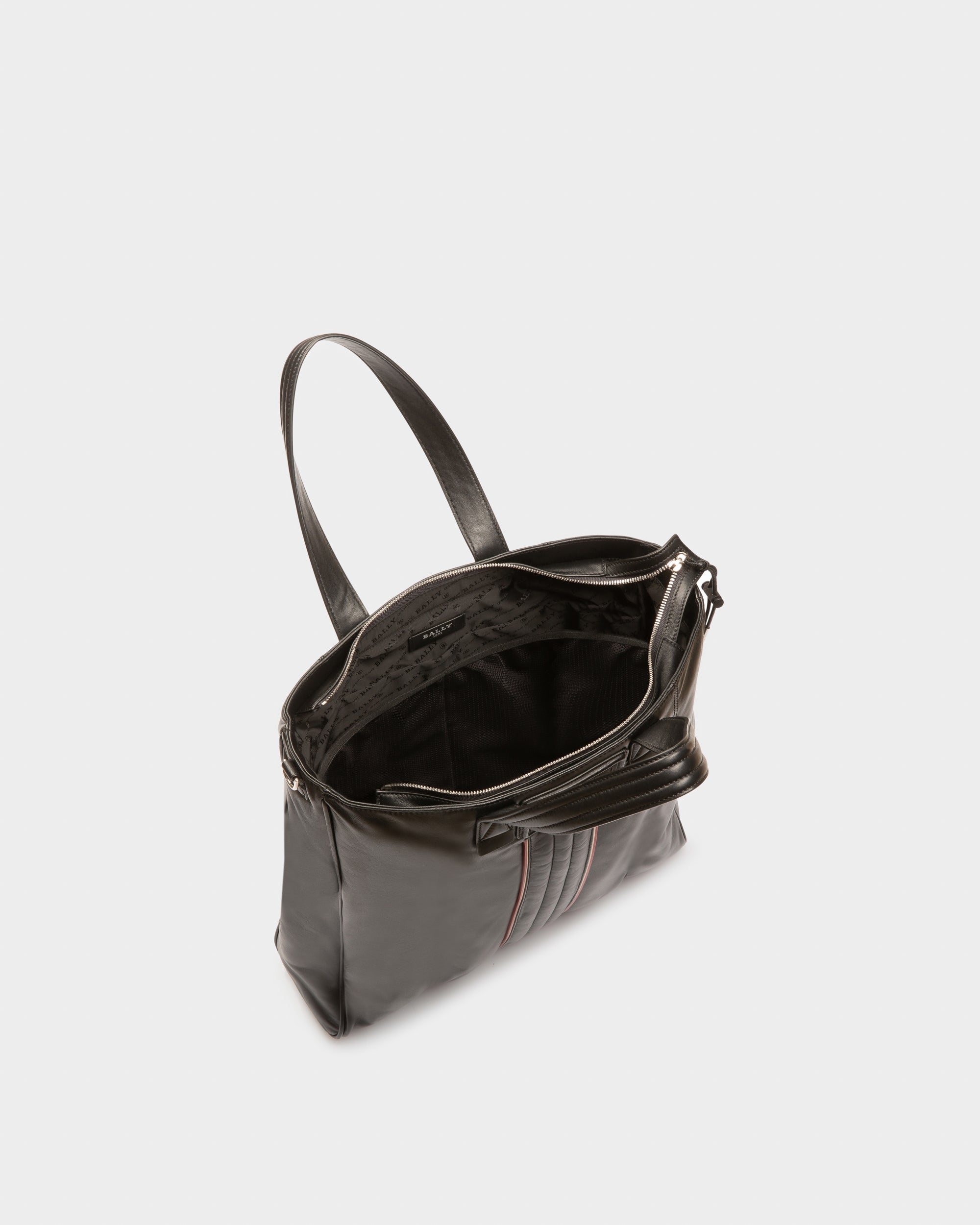 Arienn Leather Tote In Black - Men's - Bally - 04