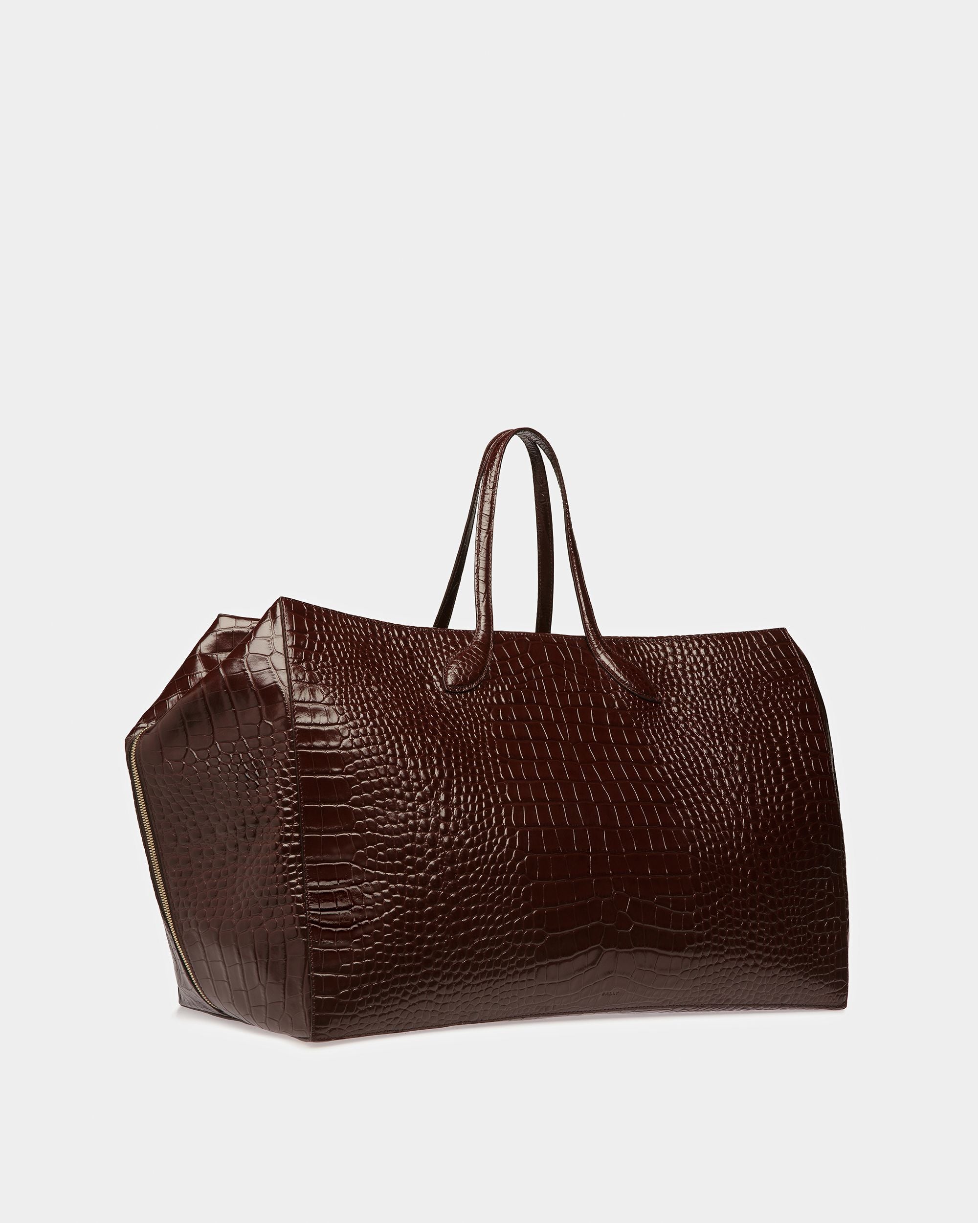 Cal Large Weekender In Crocodile Embossed - Men's - Bally - 04