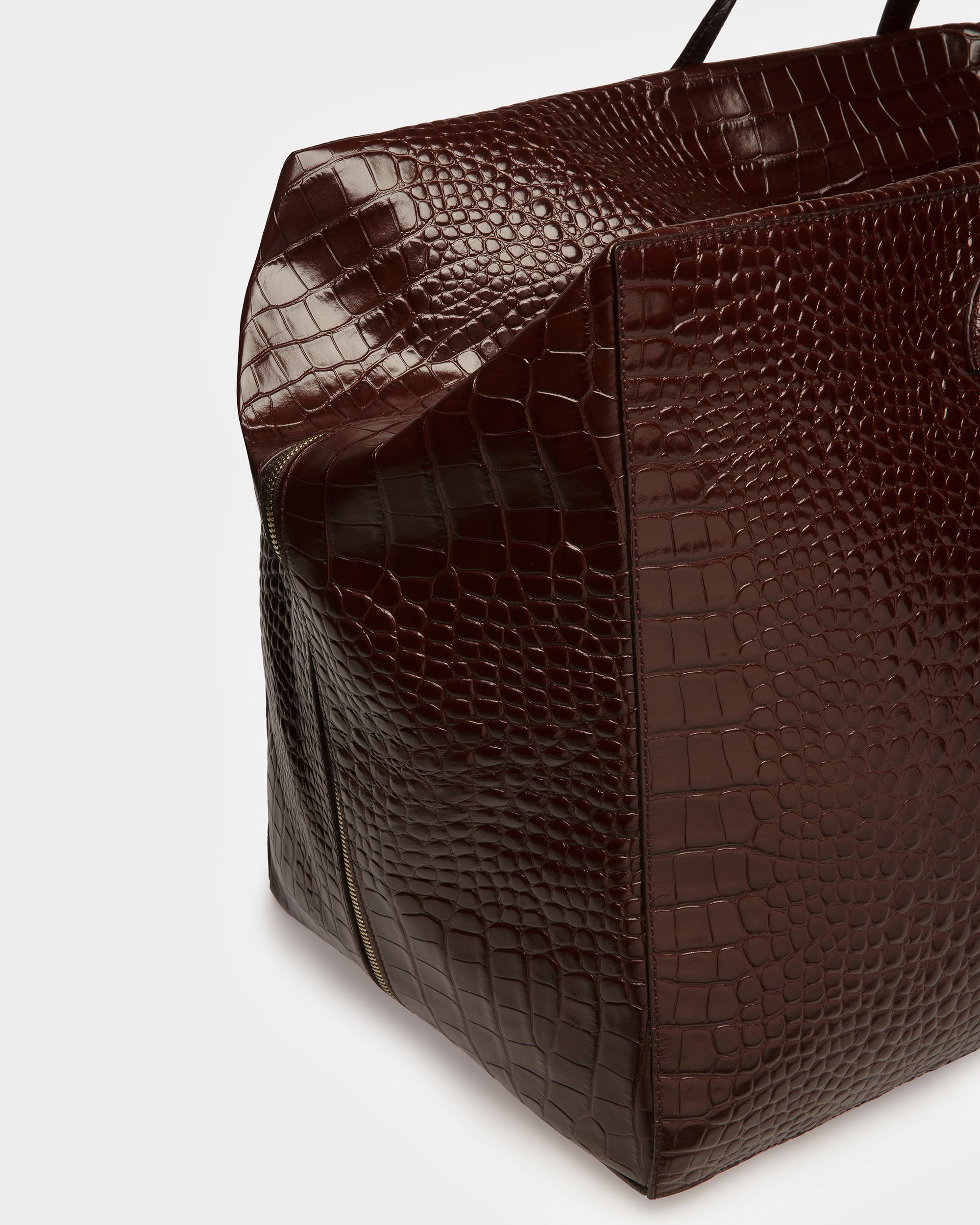 Cal Large Weekender In Crocodile Embossed - Men's - Bally - 05