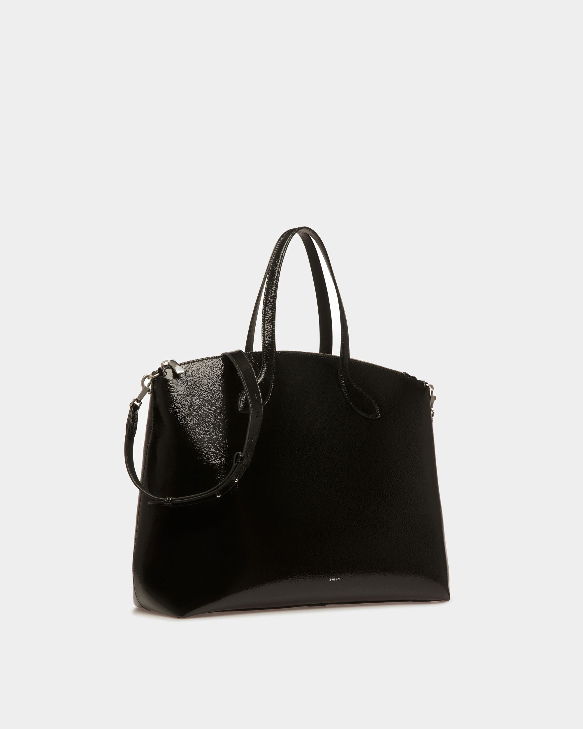 Lago Tote Bag In Black Leather - Men's - Bally - 03