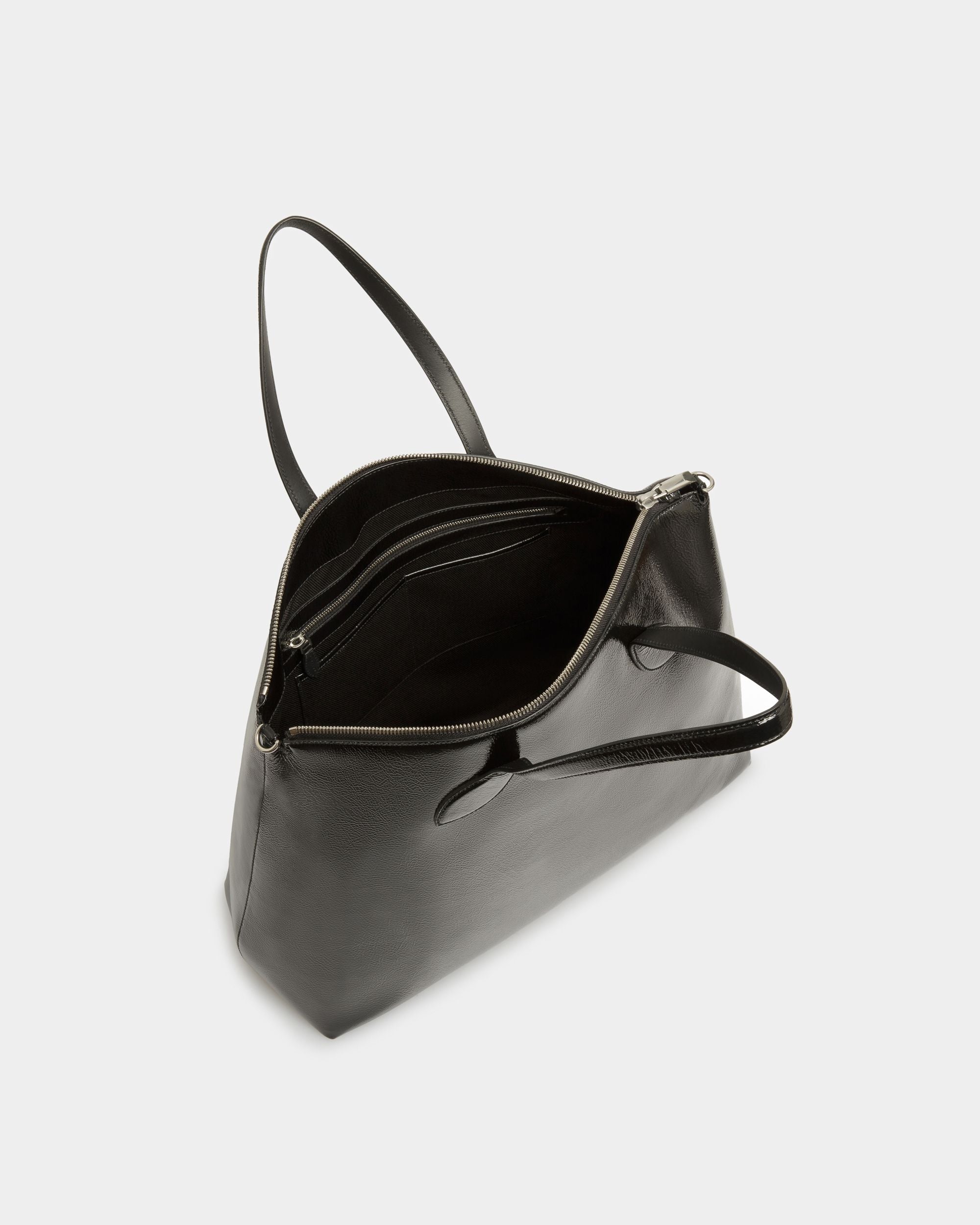 Lago Tote Bag In Black Leather - Men's - Bally - 04