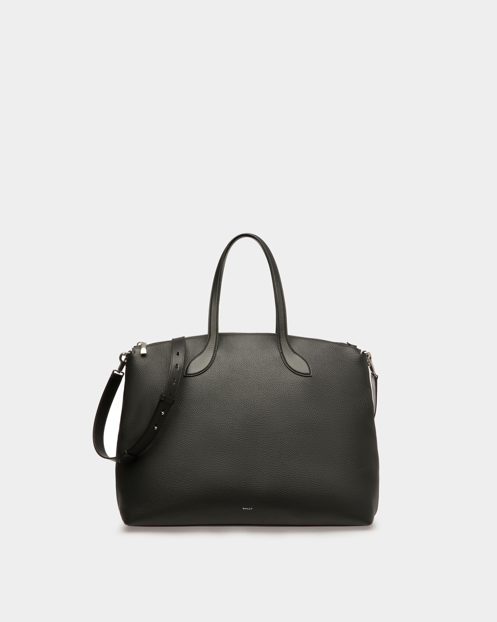 Lago Tote Bag In Black Leather - Men's - Bally - 01