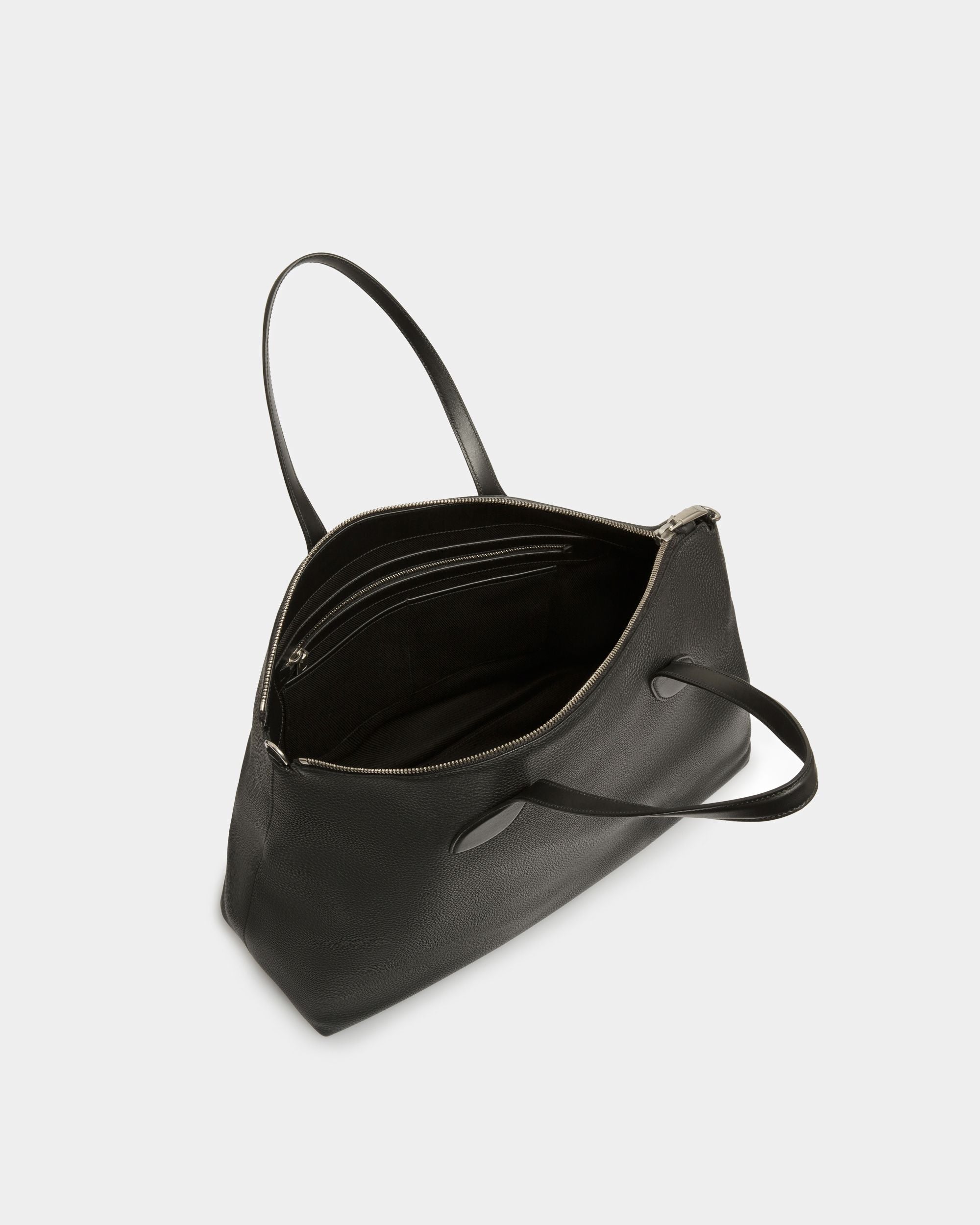 Lago Tote Bag In Black Leather - Men's - Bally - 04