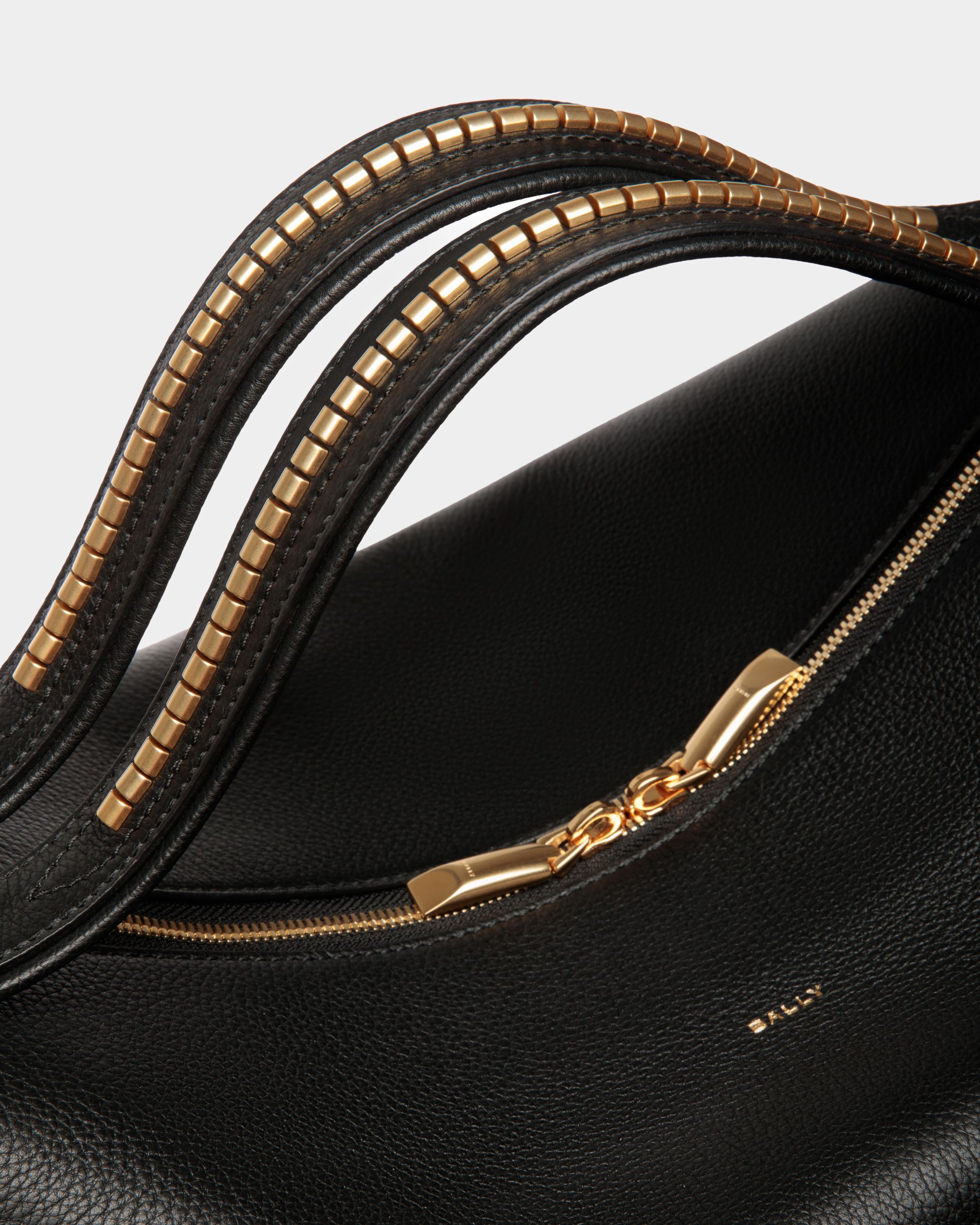 Arkle Soft Tote Bag In Black Leather - Men's - Bally - 05