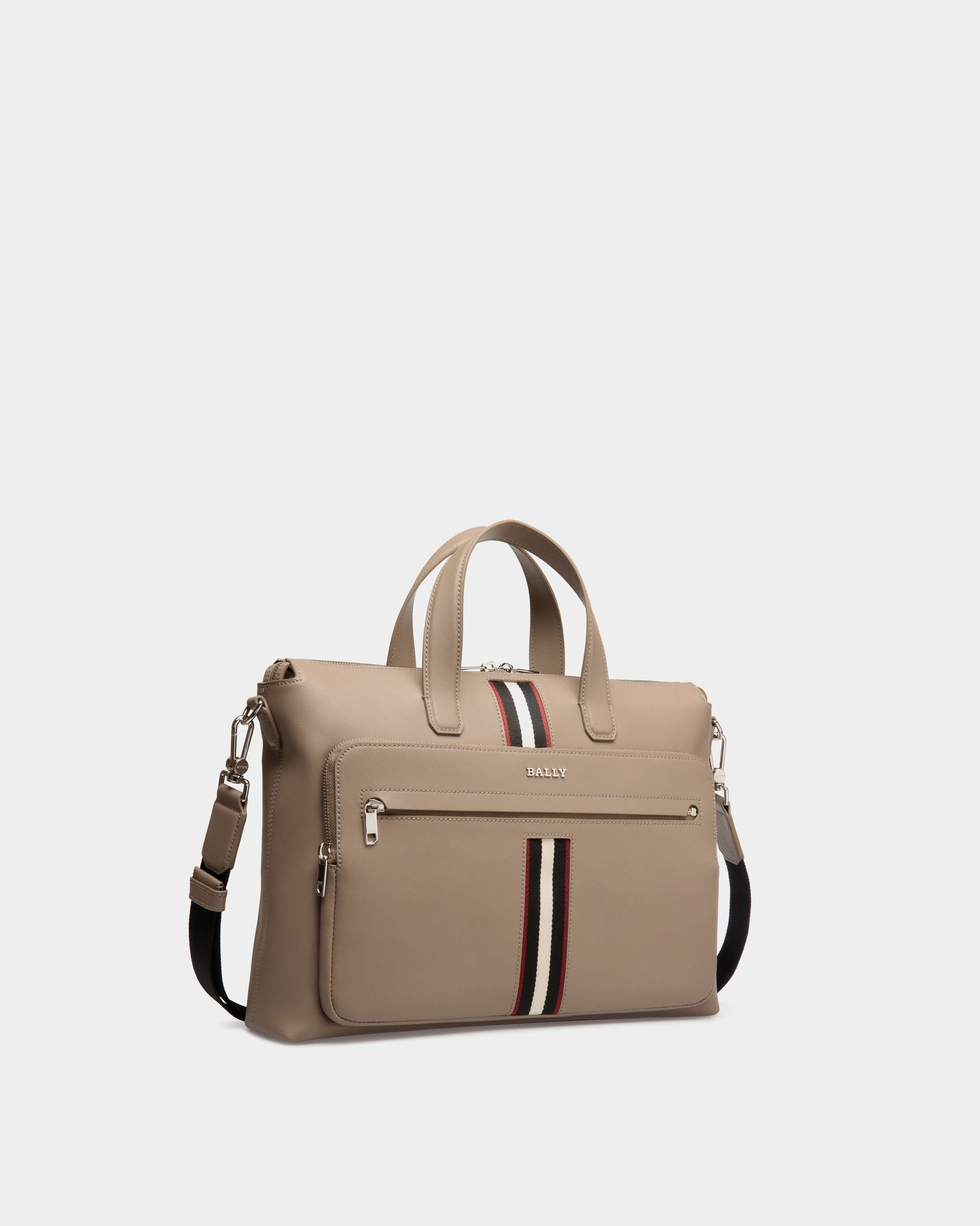 Business Bag In Grey Leather - Men's - Bally - 03