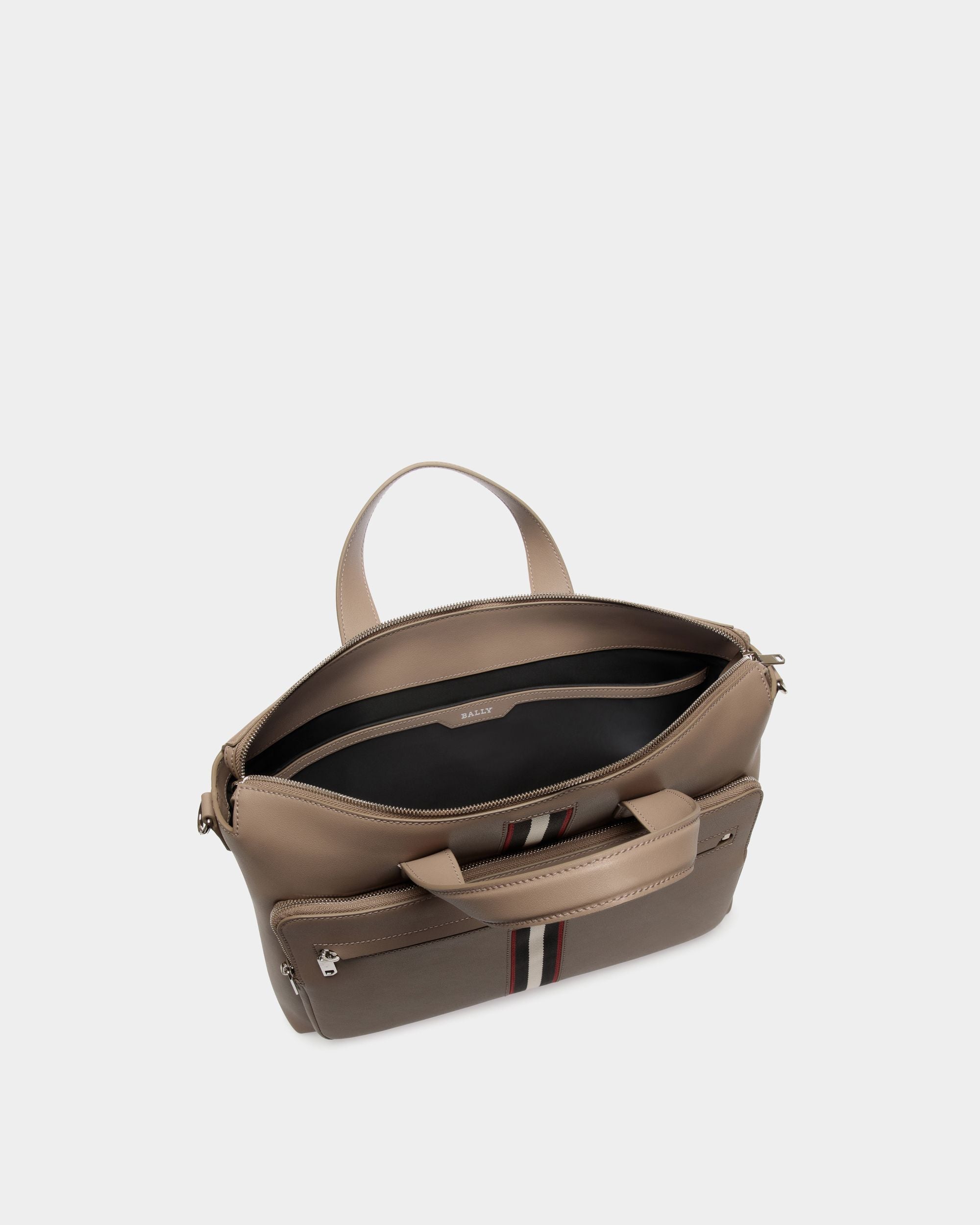 Business Bag In Grey Leather - Men's - Bally - 04