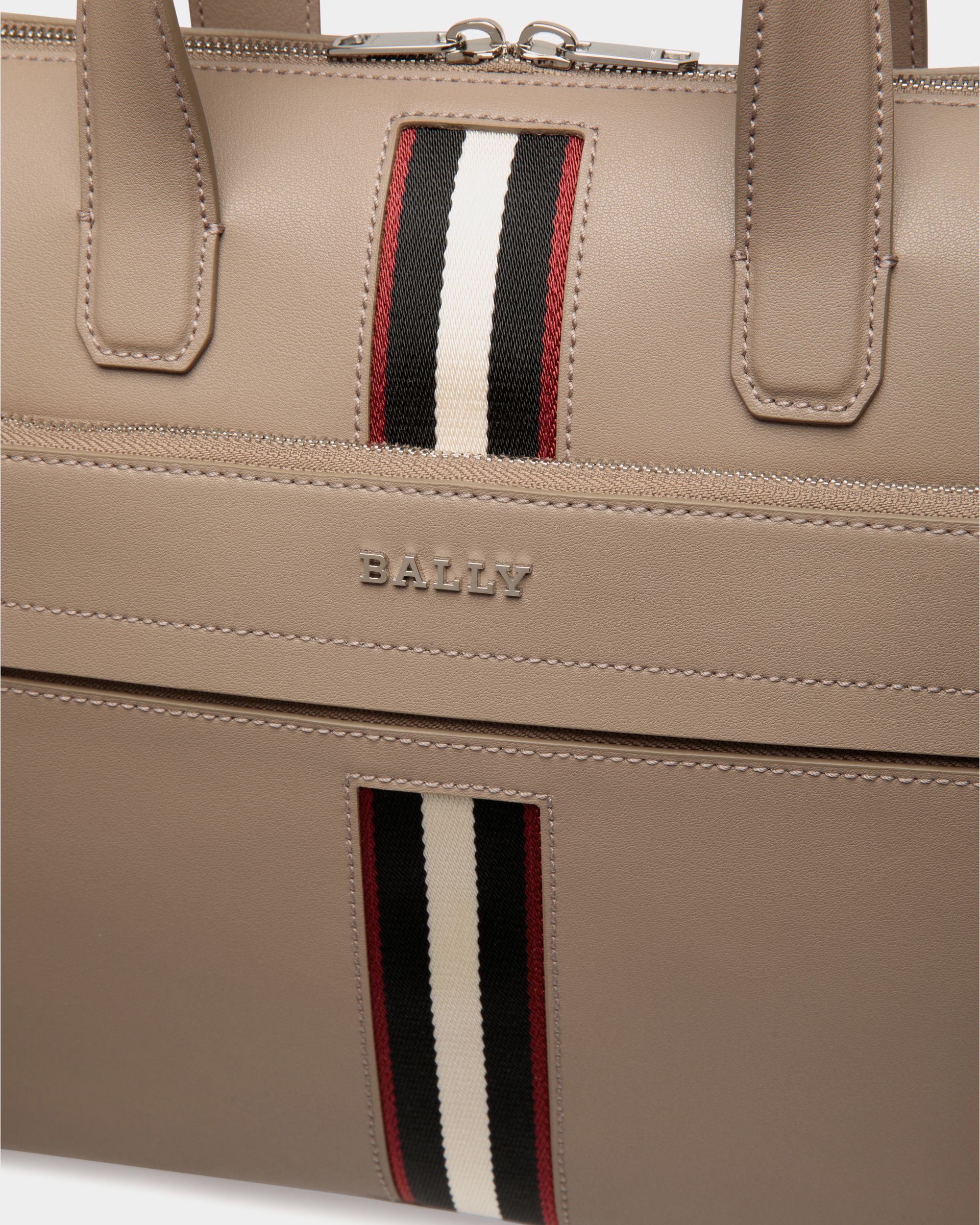 Business Bag In Grey Leather - Men's - Bally - 05