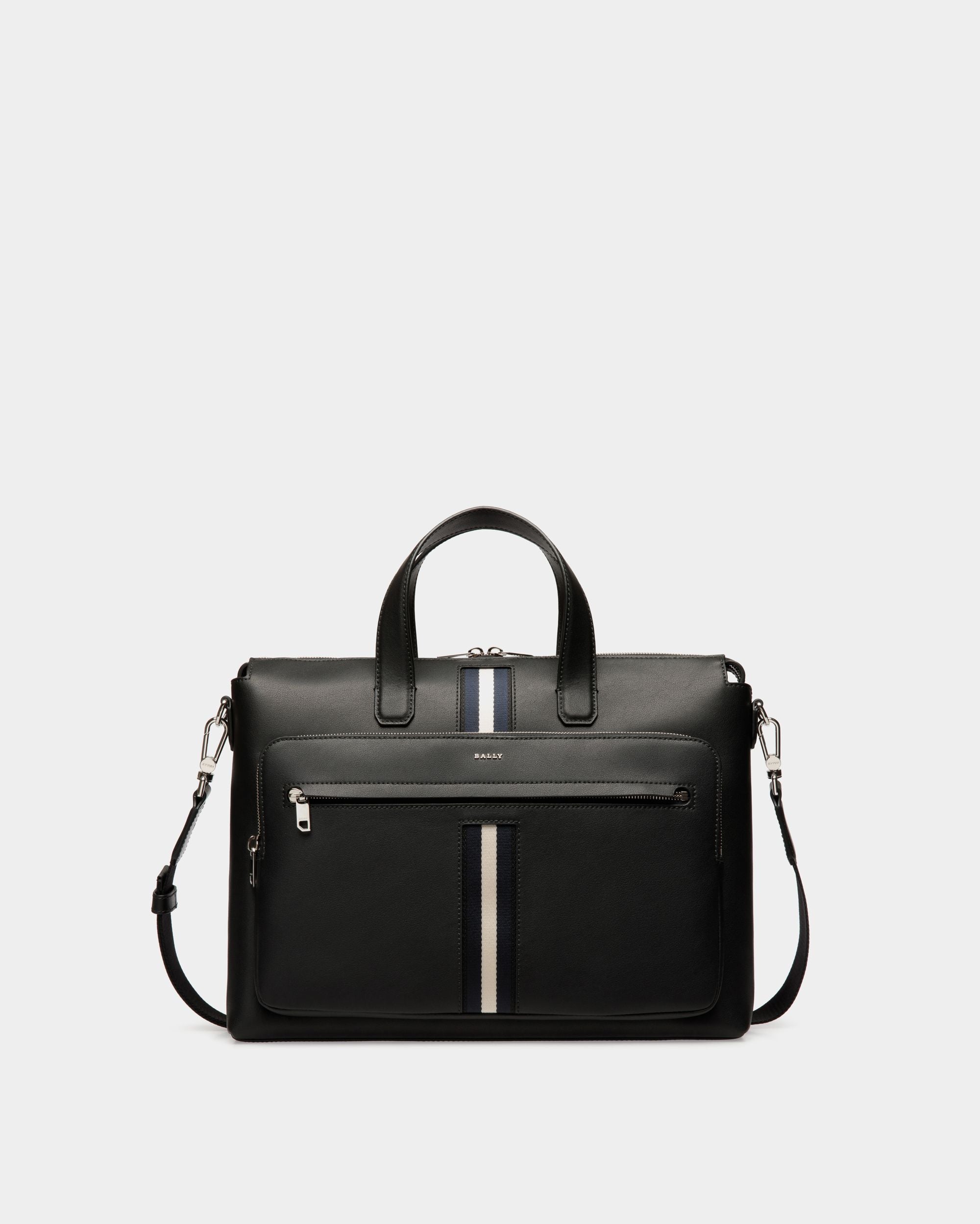 Briefcase in Black Leather - Men's - Bally - 01