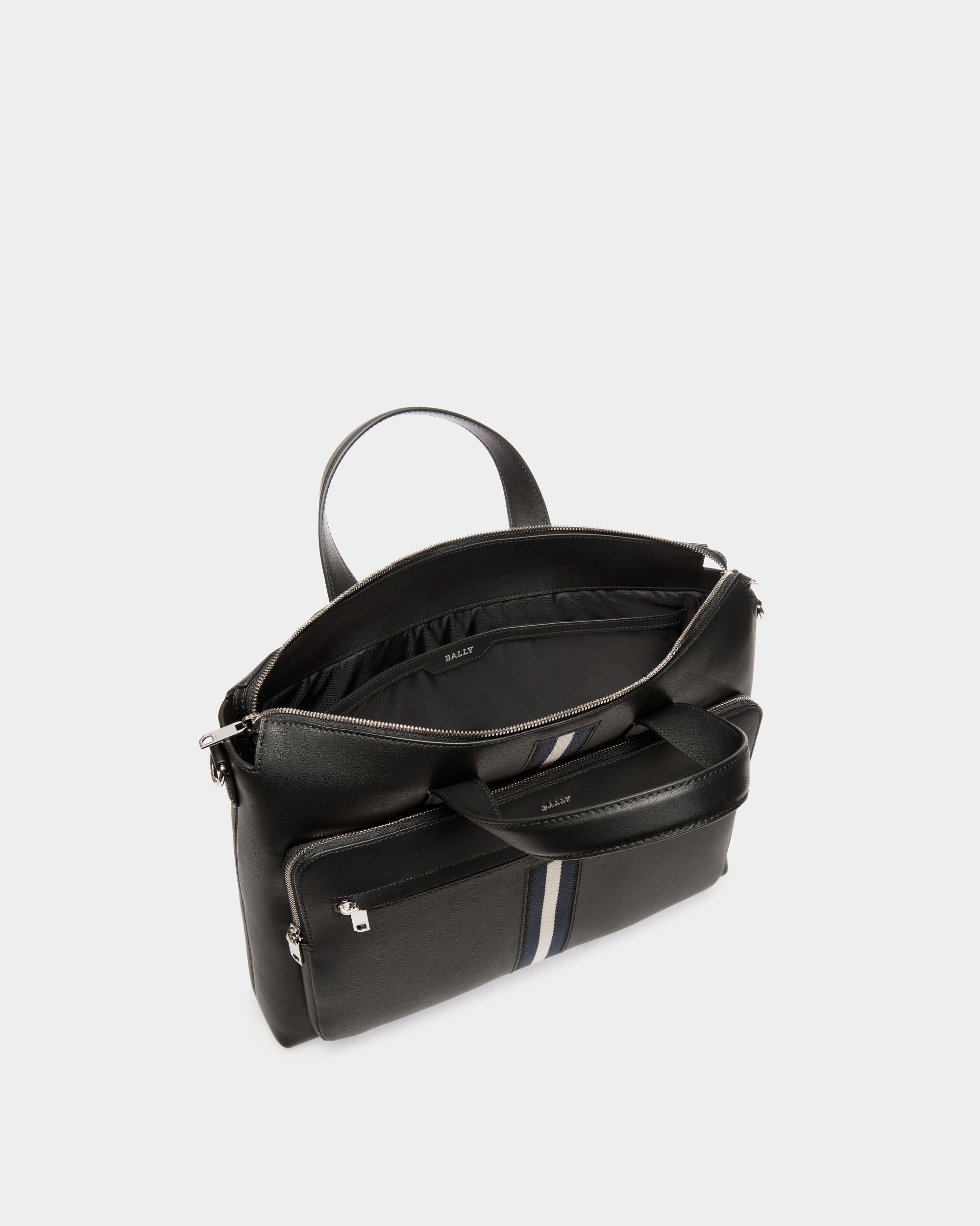 Briefcase in Black Leather - Men's - Bally - 04