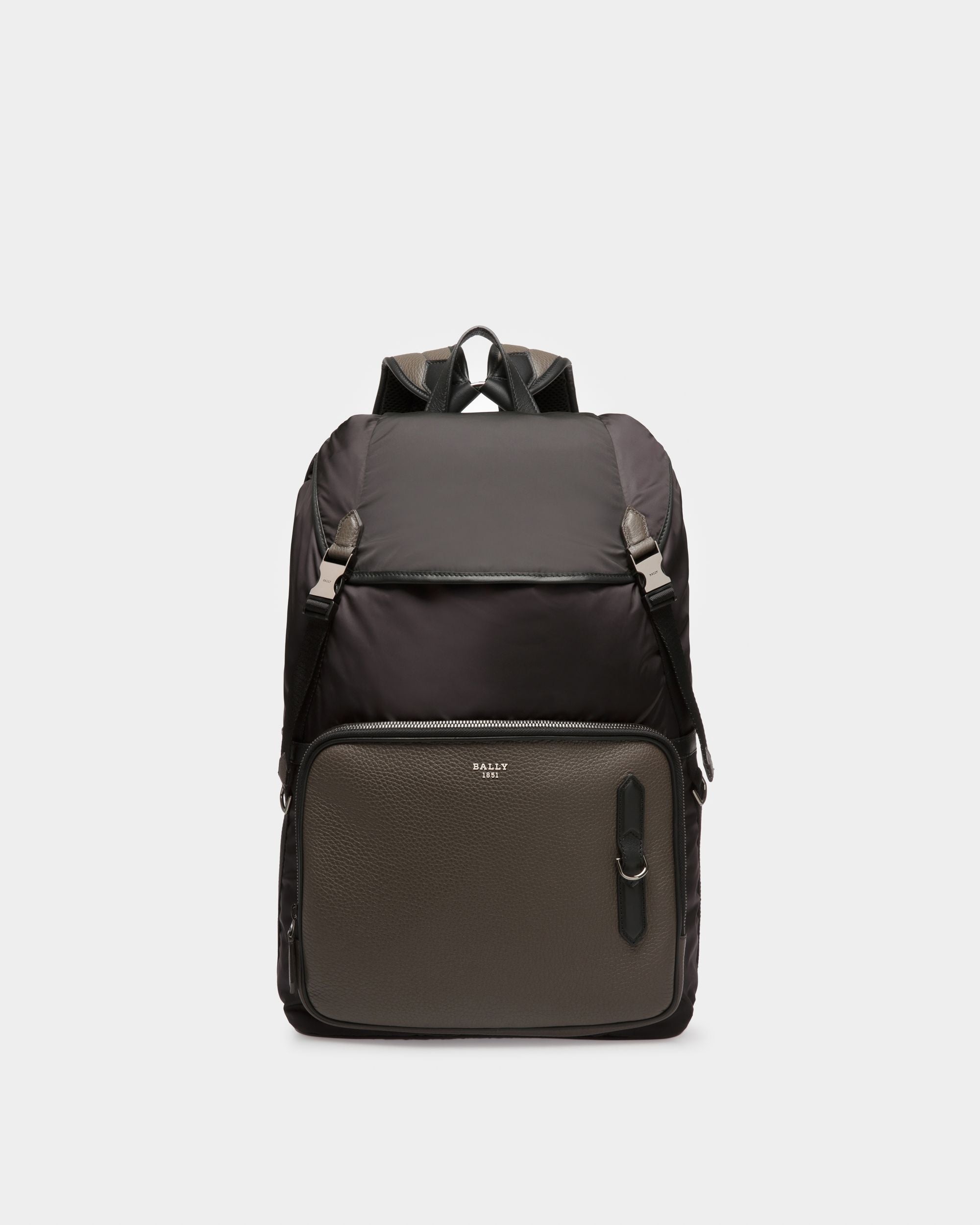 Bergmann Recycled Nylon Backpack In Black - Men's - Bally - 01