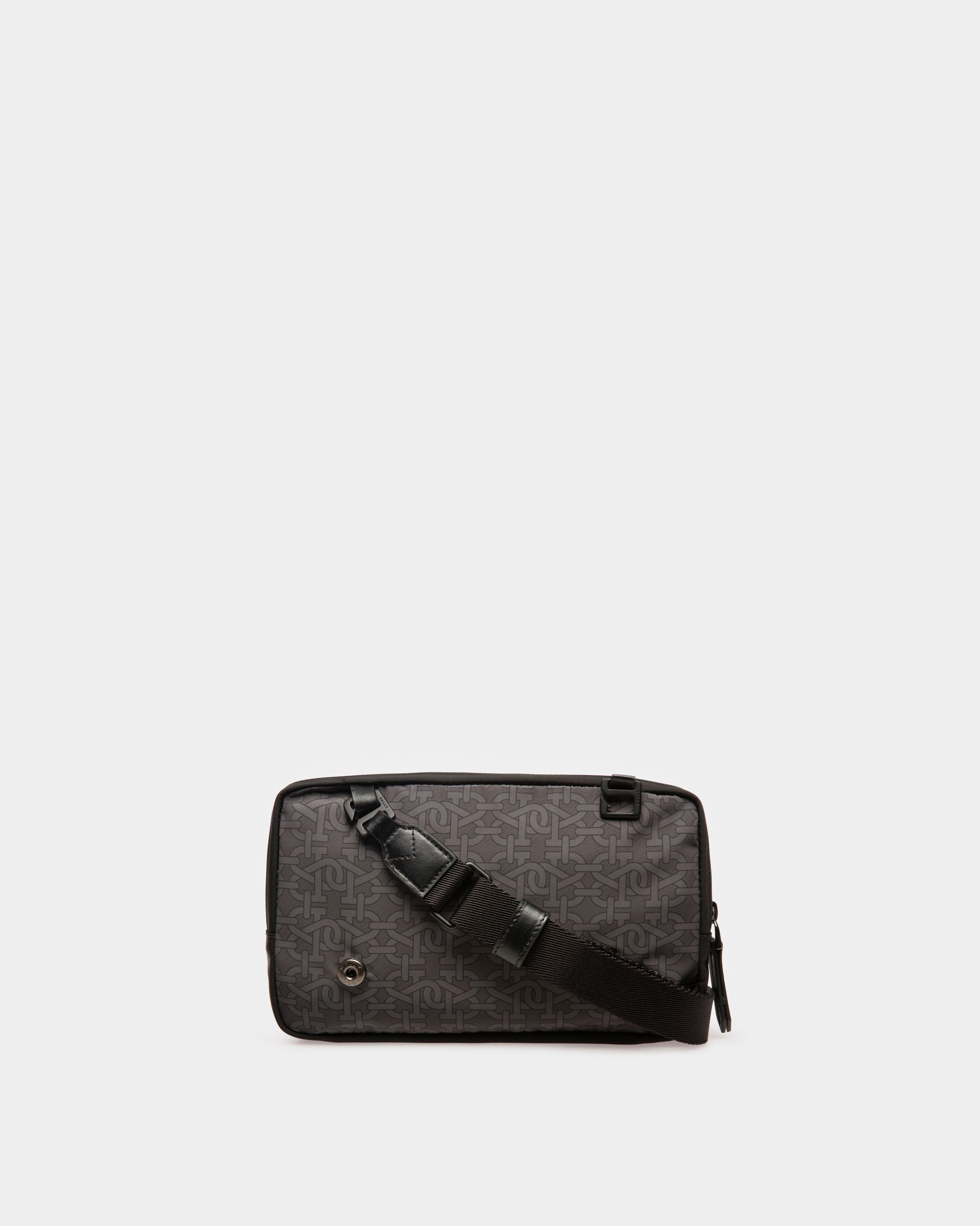 Bally Escape Flat Backpack In Black And Brown Nylon And Fabric - Men's - Bally - 08