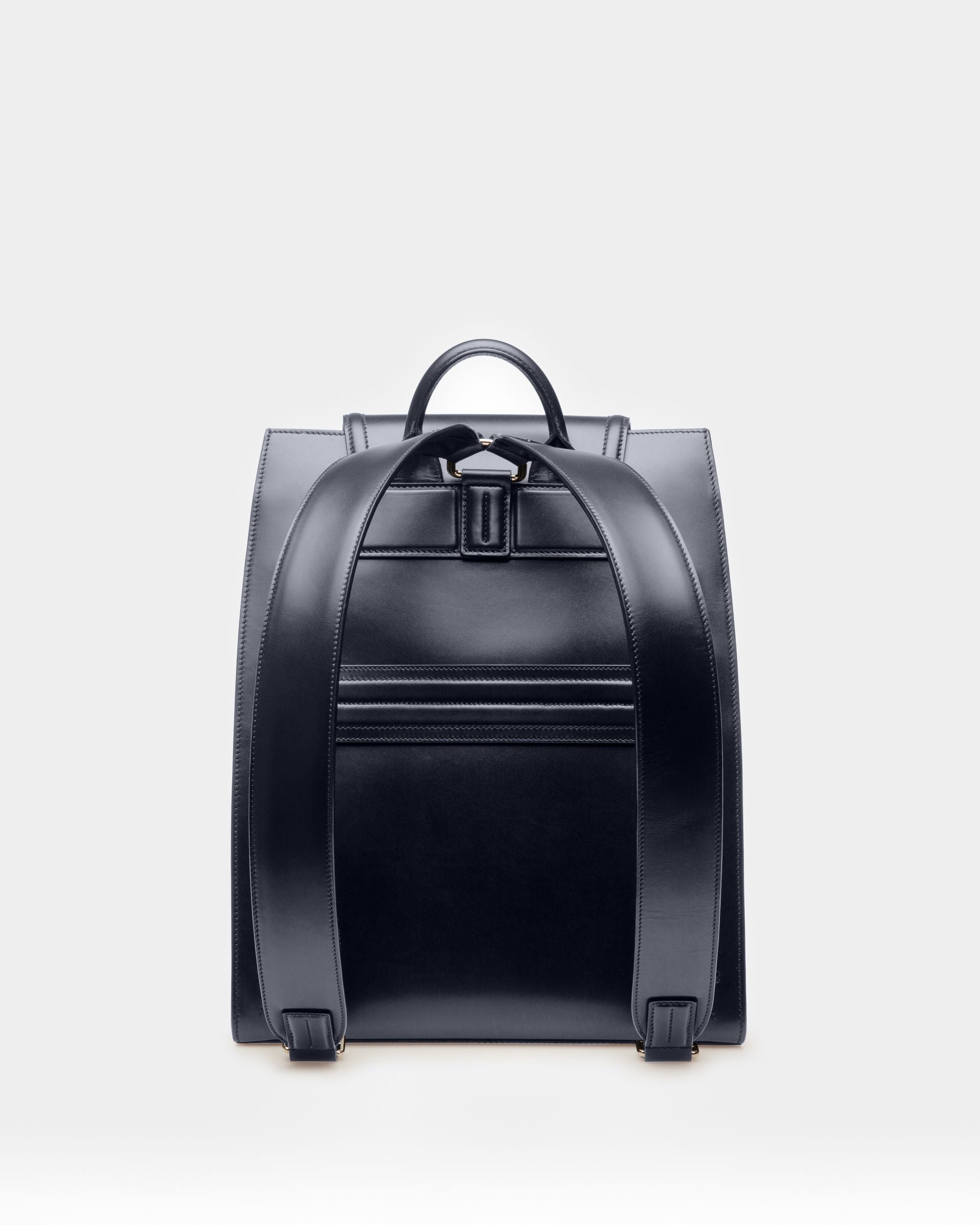 Shonny Leather Backpack In Navy - Men's - Bally - 03