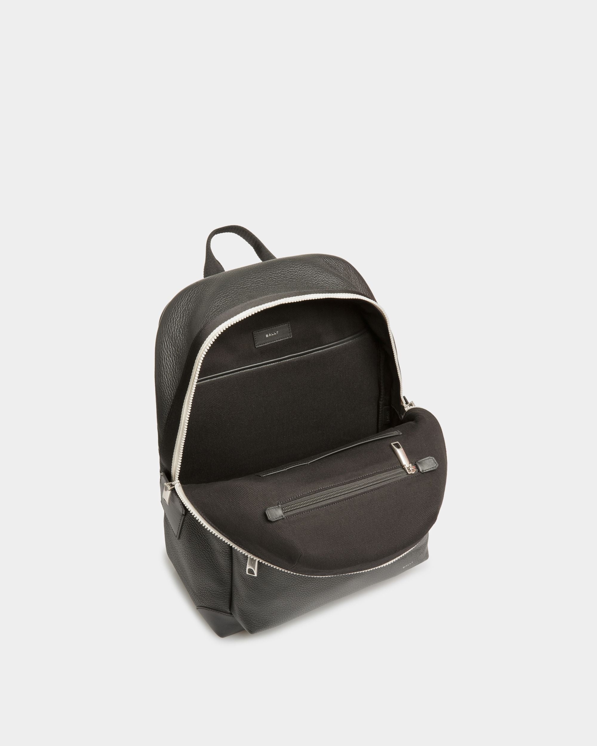 Ribbon Backpack In Black Leather - Men's - Bally - 05