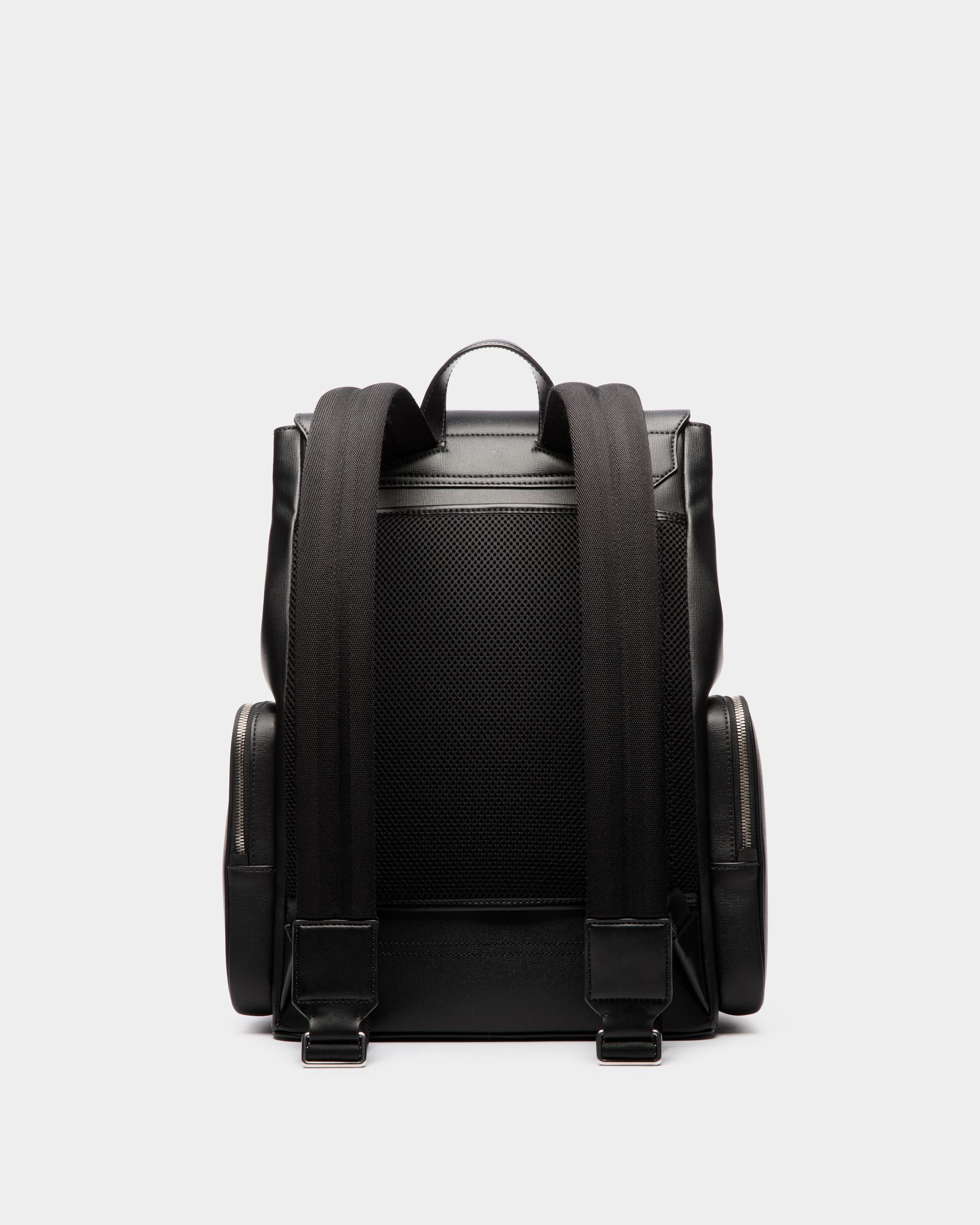 Mythos Backpack In Black Recycled Leather - Men's - Bally - 02