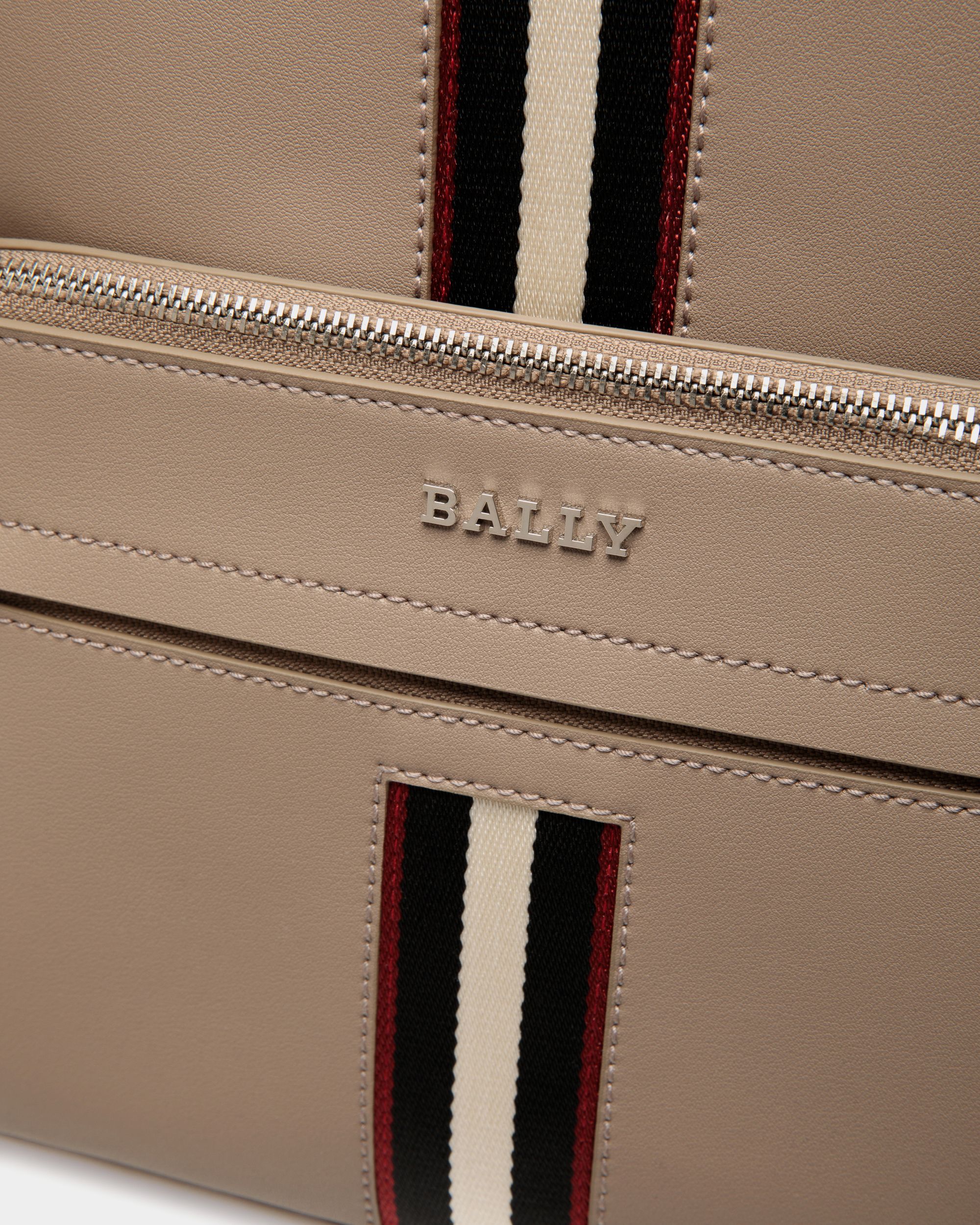 Backpack In Brown  Leather - Men's - Bally - 05
