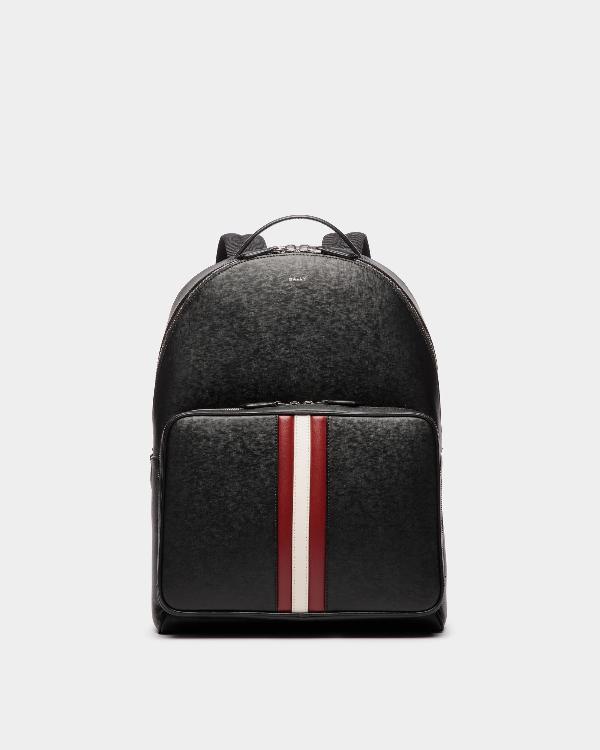 Men s Mythos Backpack In Black Recycled Leather Bally
