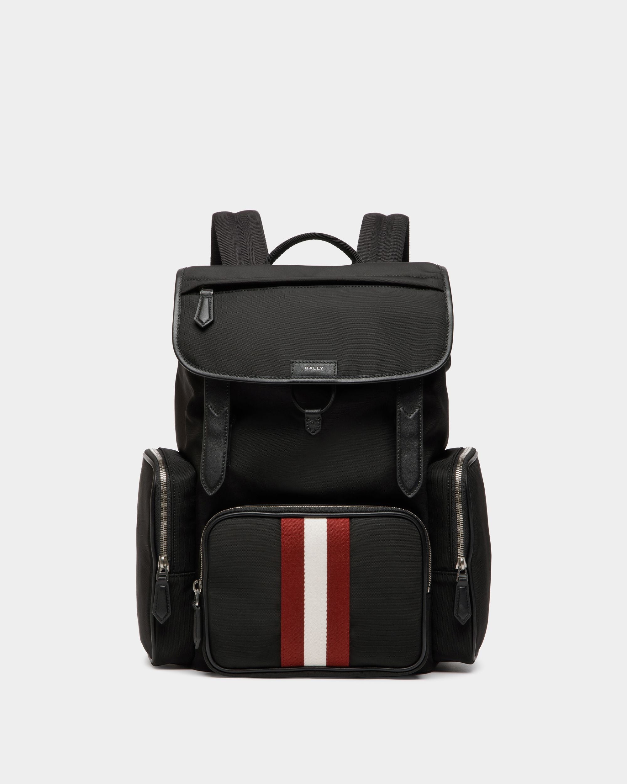Code Backpack in Black Nylon - Men's - Bally - 01