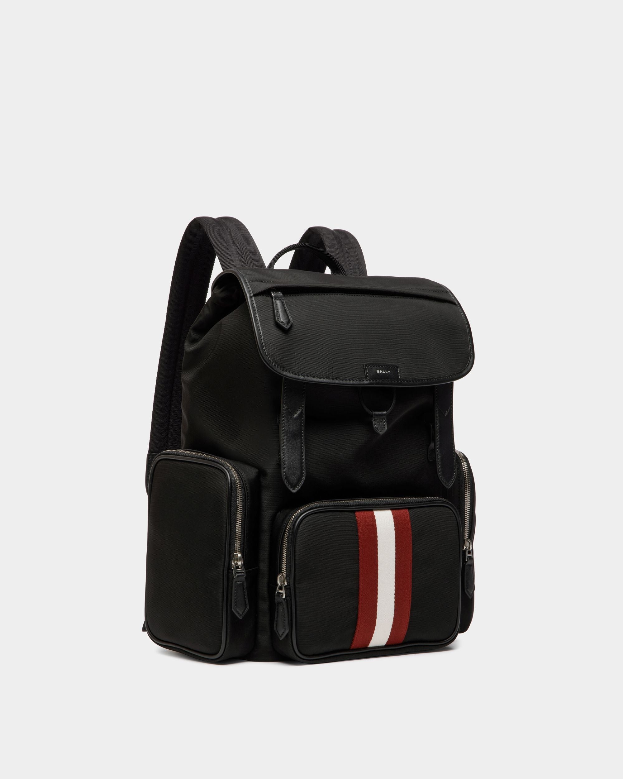Code Backpack in Black Nylon - Men's - Bally - 04
