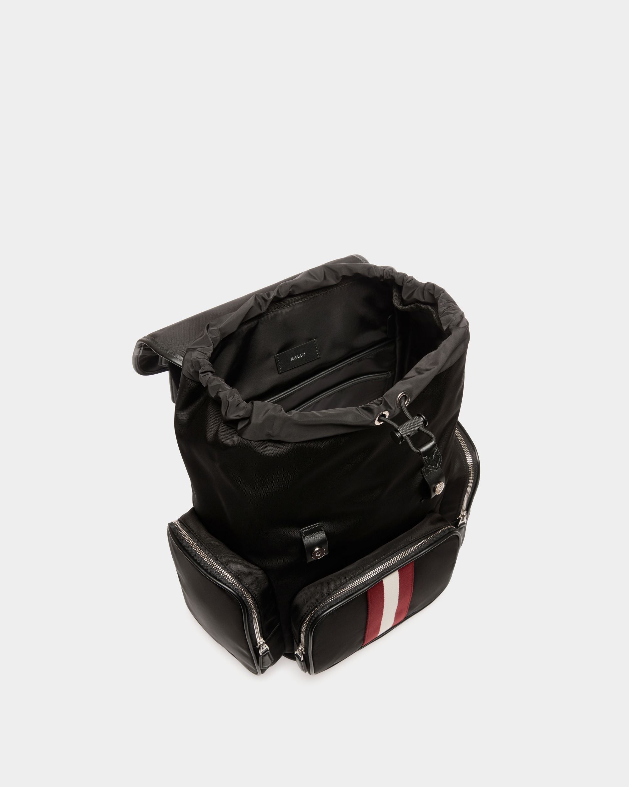 Code Backpack in Black Nylon - Men's - Bally - 05