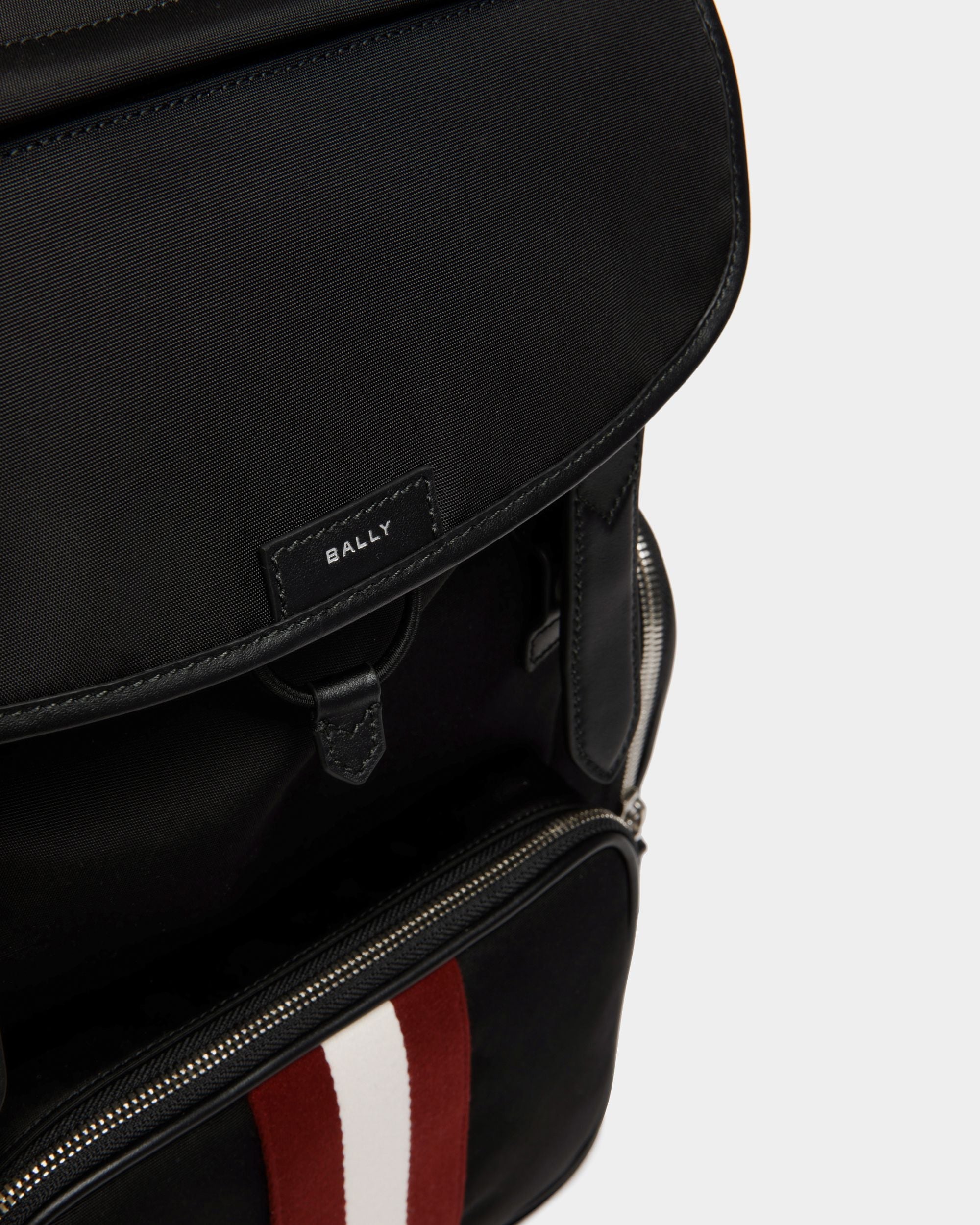 Code Backpack in Black Nylon - Men's - Bally - 06