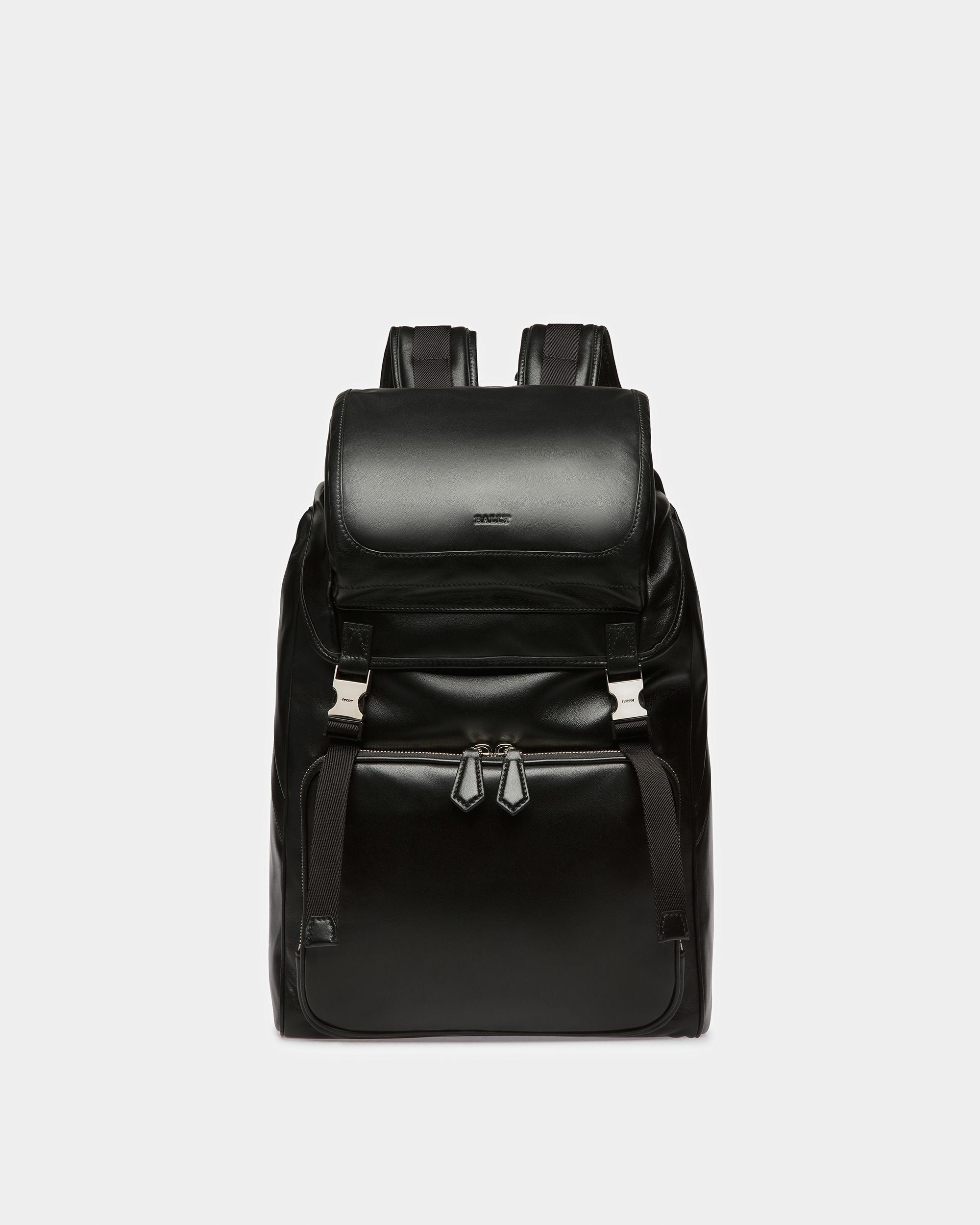 Athor Leather Backpack In Black - Men's - Bally - 01