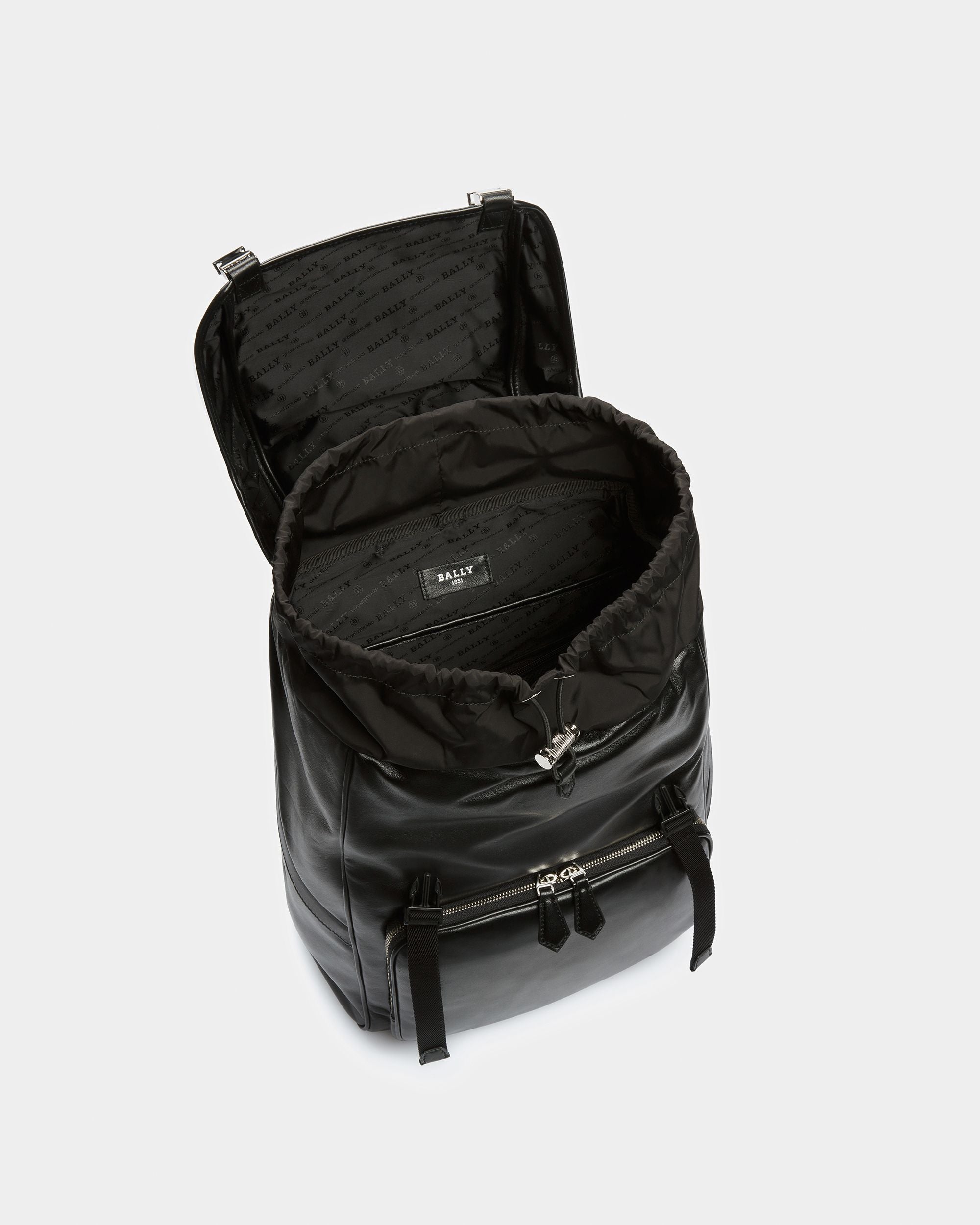 Athor Leather Backpack In Black - Men's - Bally - 04