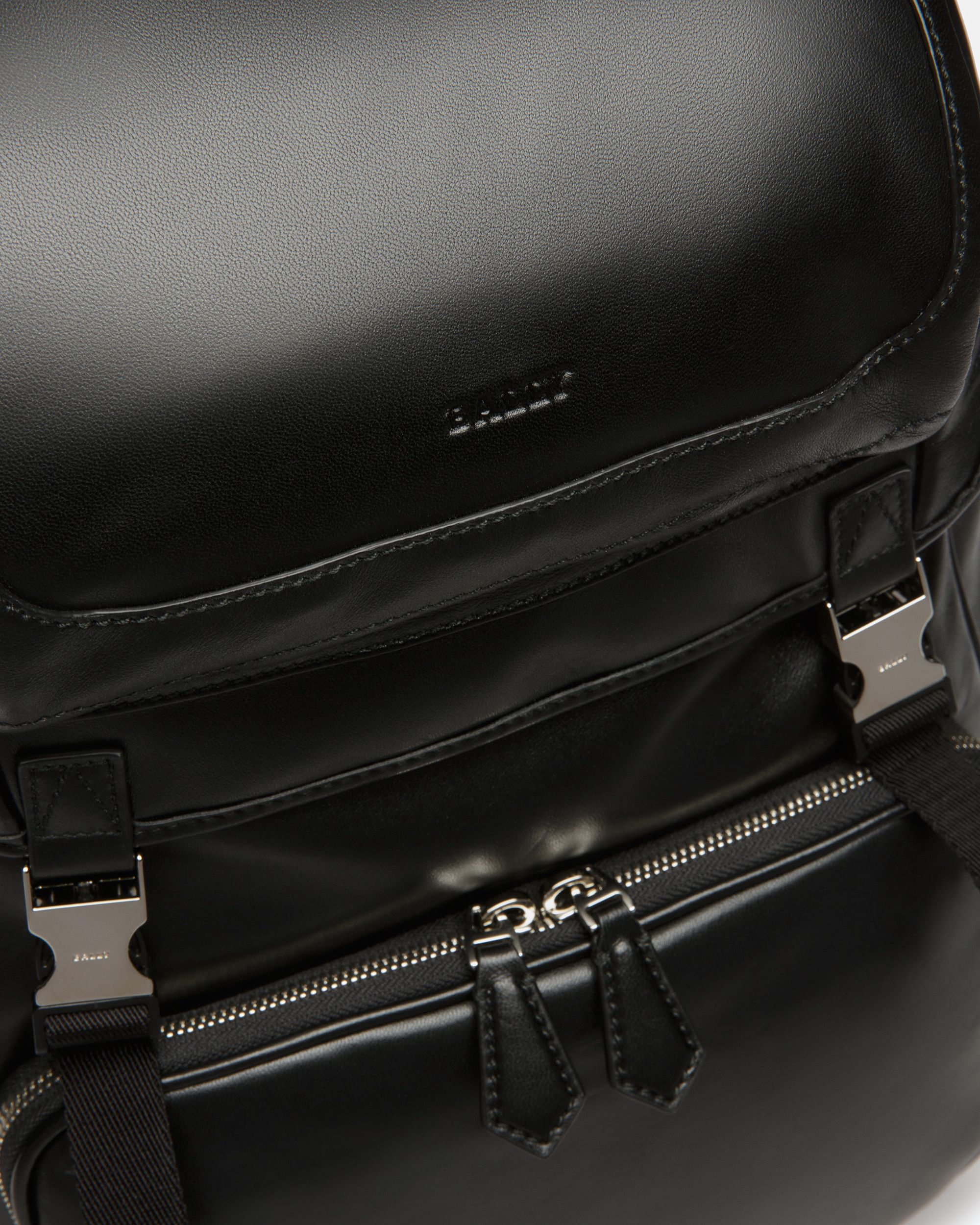 Athor Leather Backpack In Black - Men's - Bally - 05