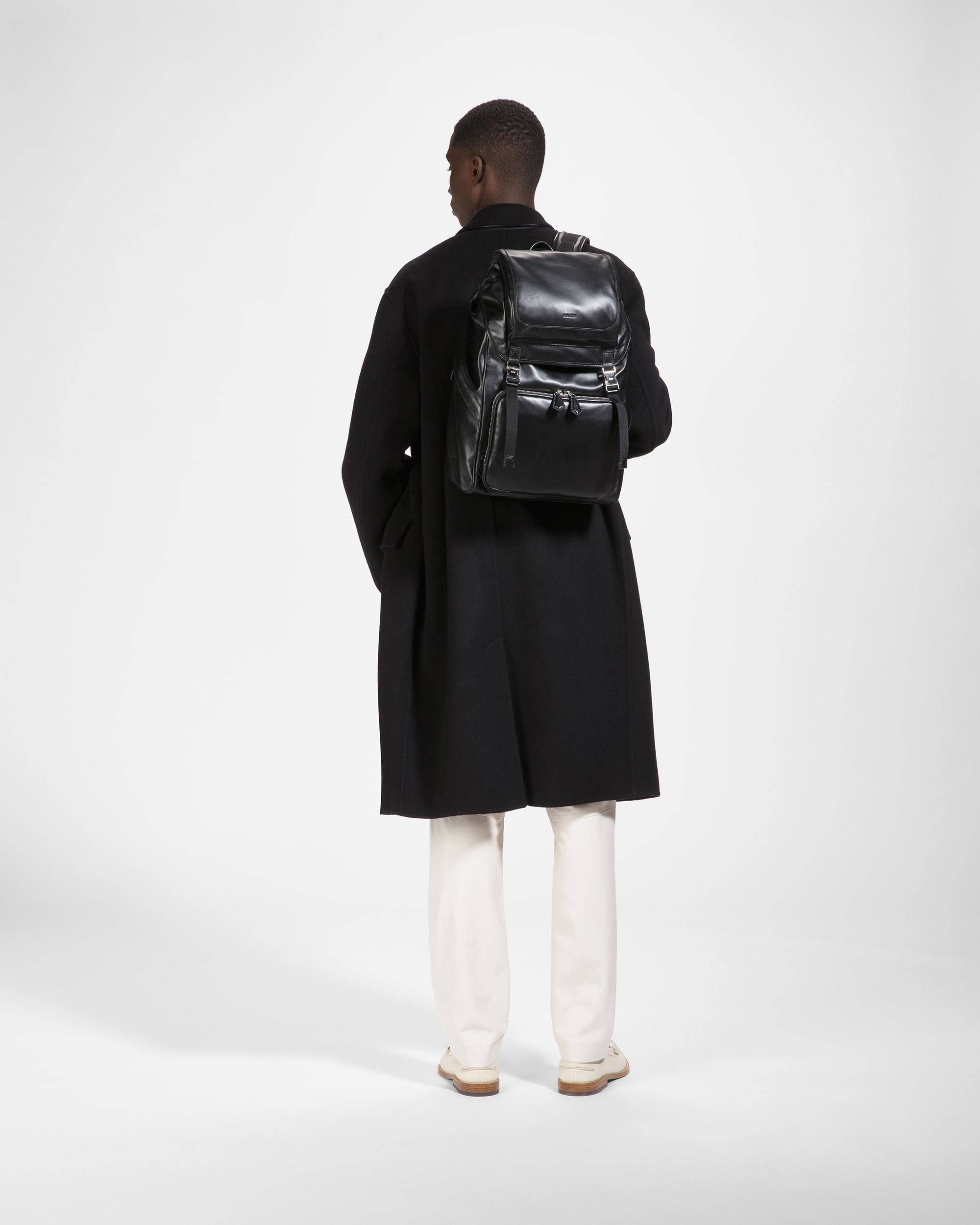 Athor Leather Backpack In Black - Men's - Bally - 06