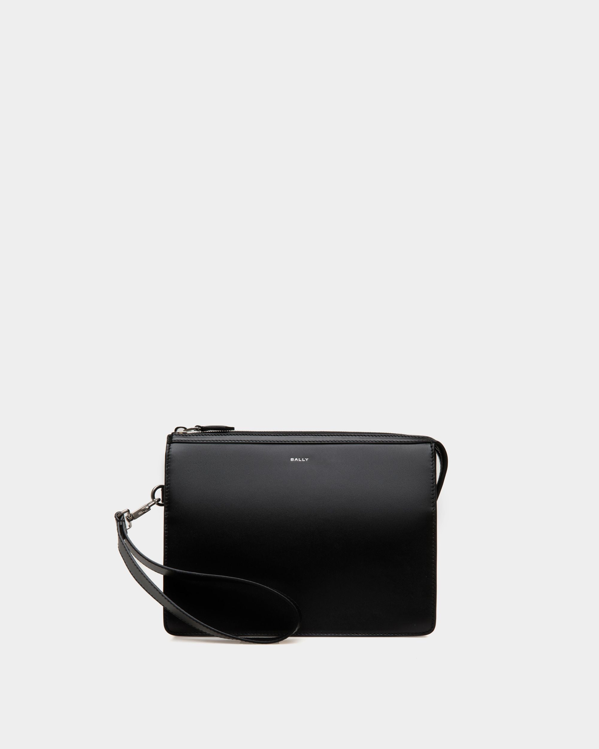 Busy Bally Pouch in Black Leather - Men's - Bally - 01