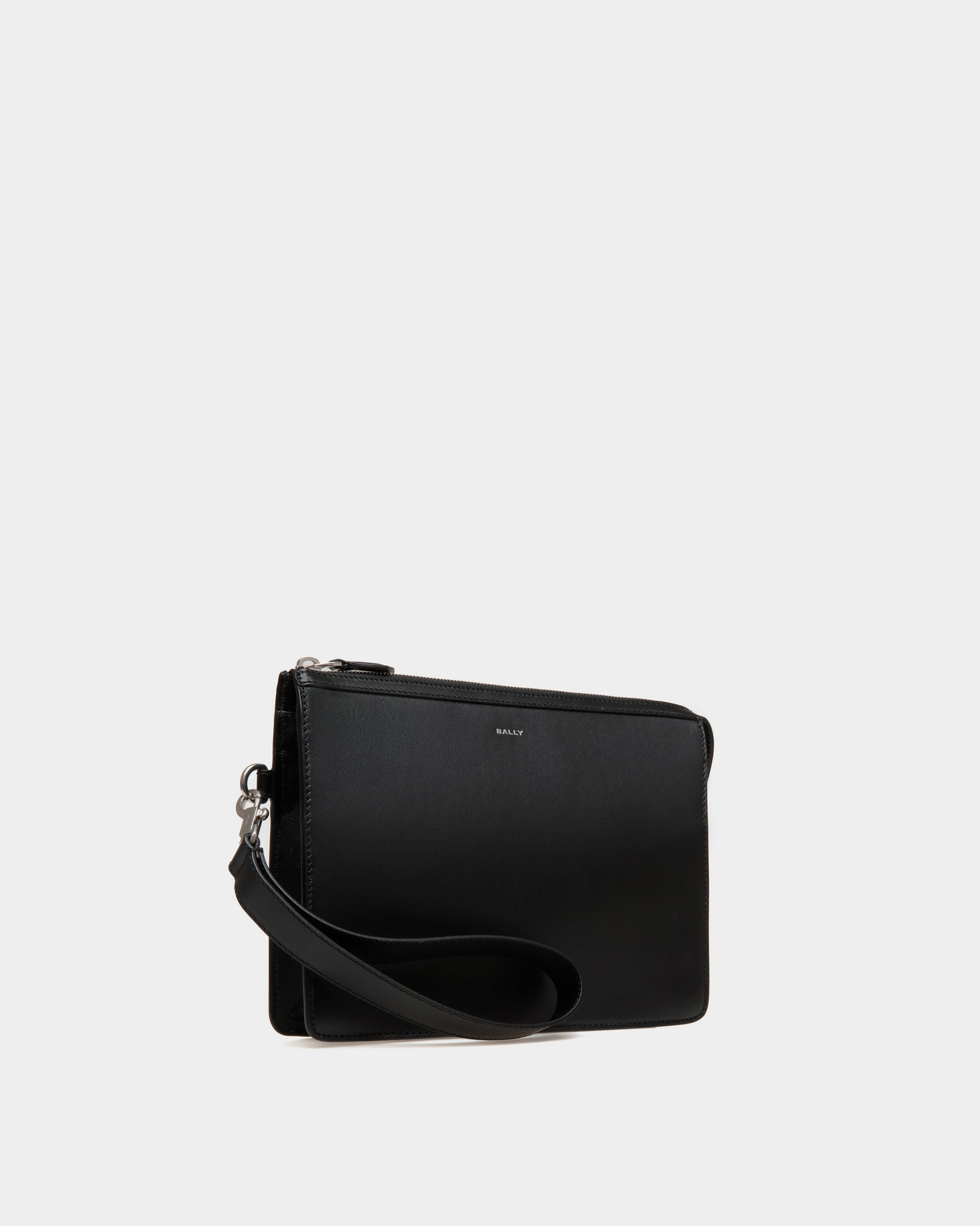 Busy Bally Pouch in Black Leather - Men's - Bally - 03