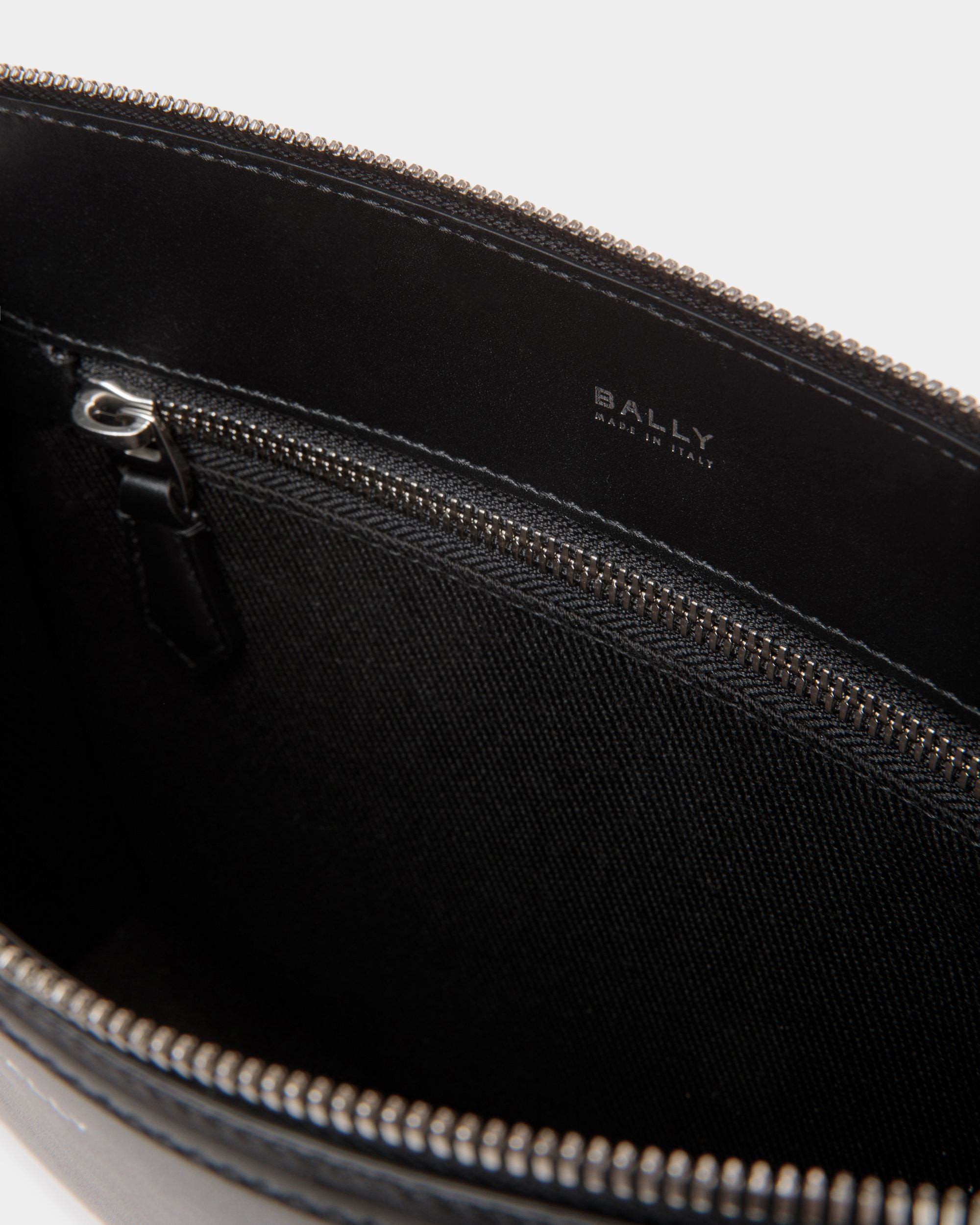 Busy Bally Pouch in Black Leather - Men's - Bally - 04