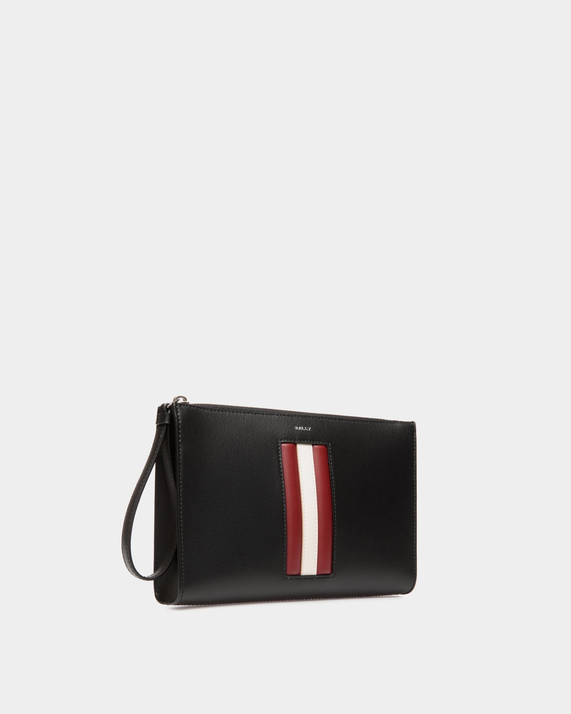 Mythos Pouch In Black Recycled Leather - Men's - Bally - 03