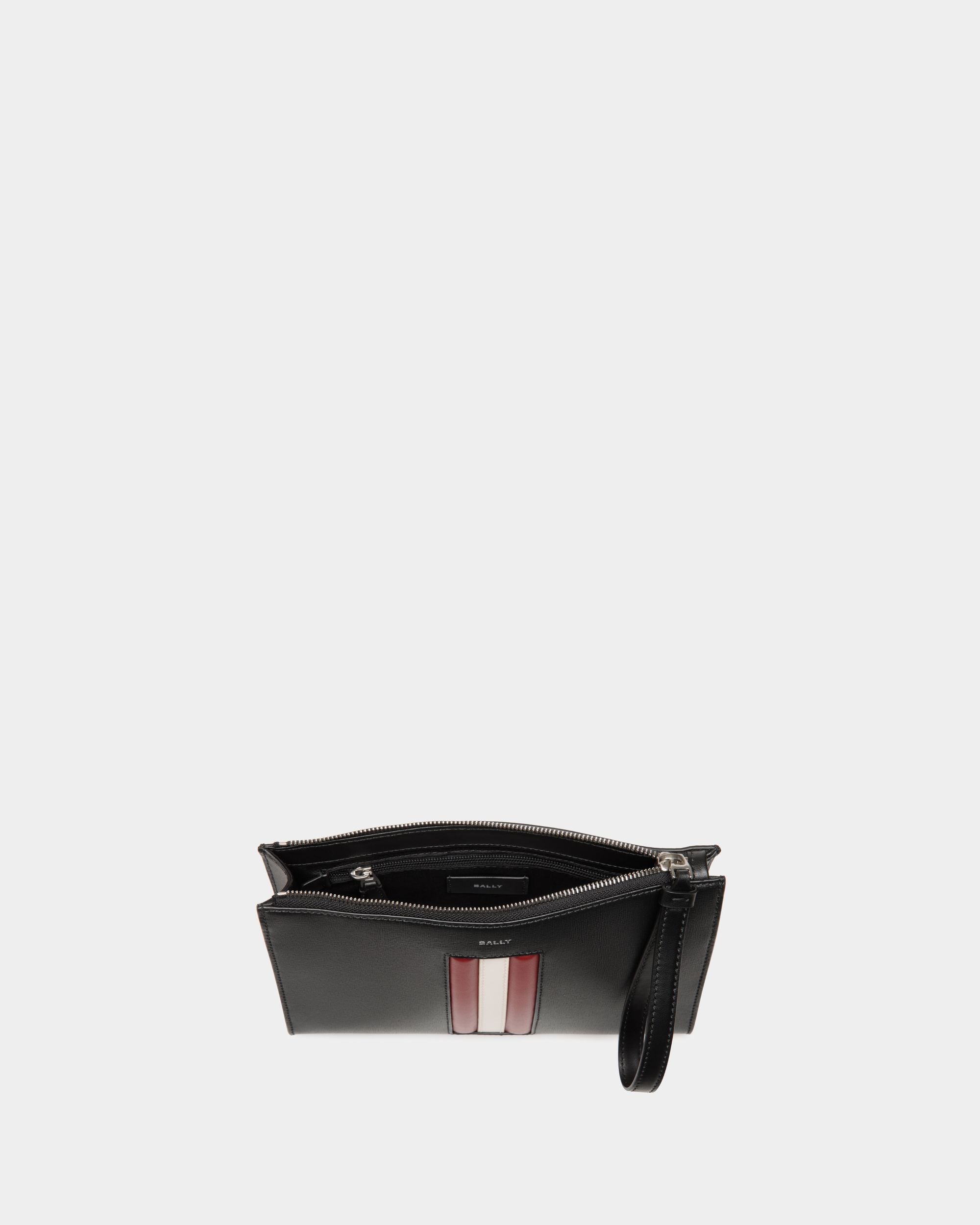 Mythos Pouch In Black Recycled Leather - Men's - Bally - 04