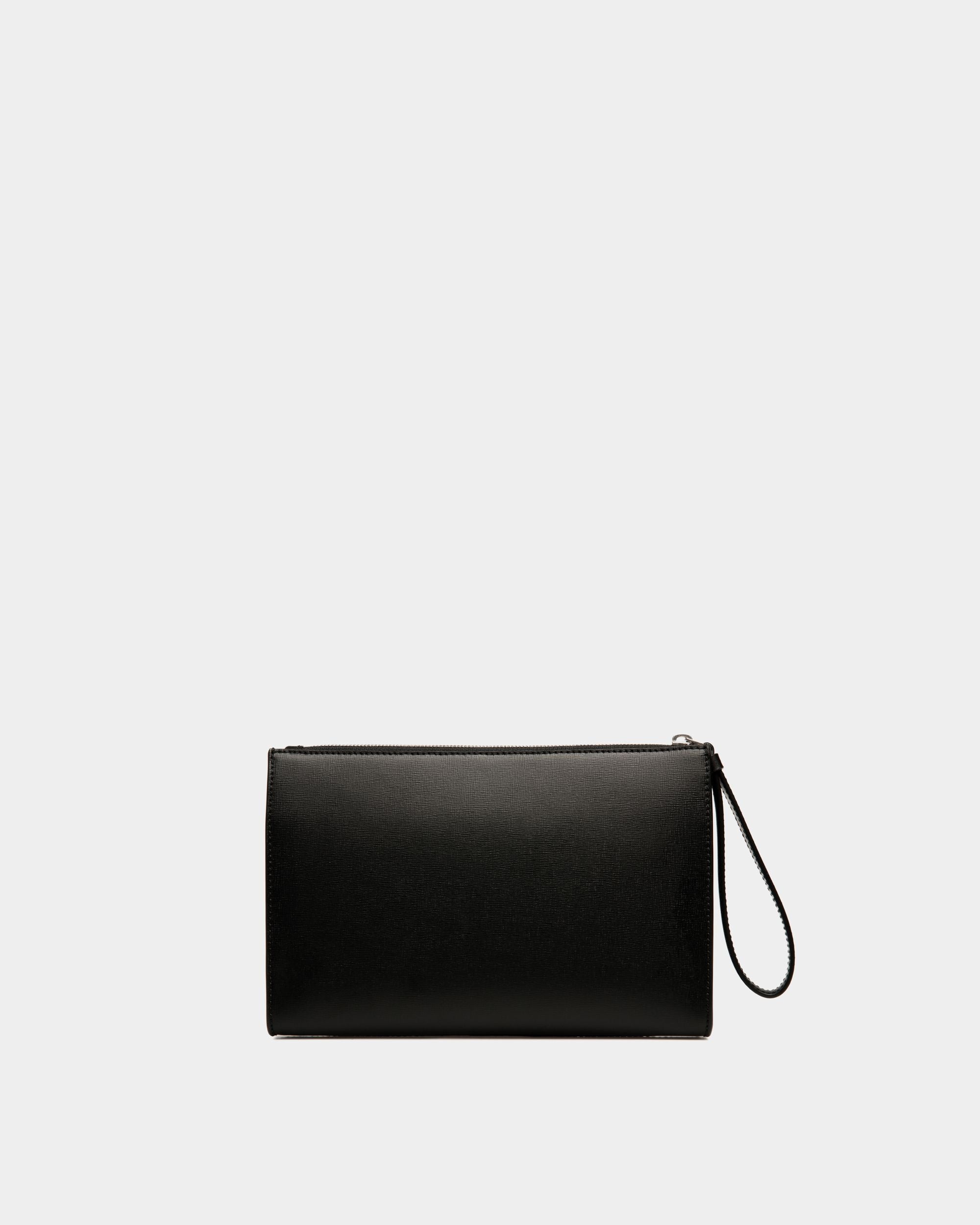Mythos Pouch In Black Recycled Leather - Men's - Bally - 03