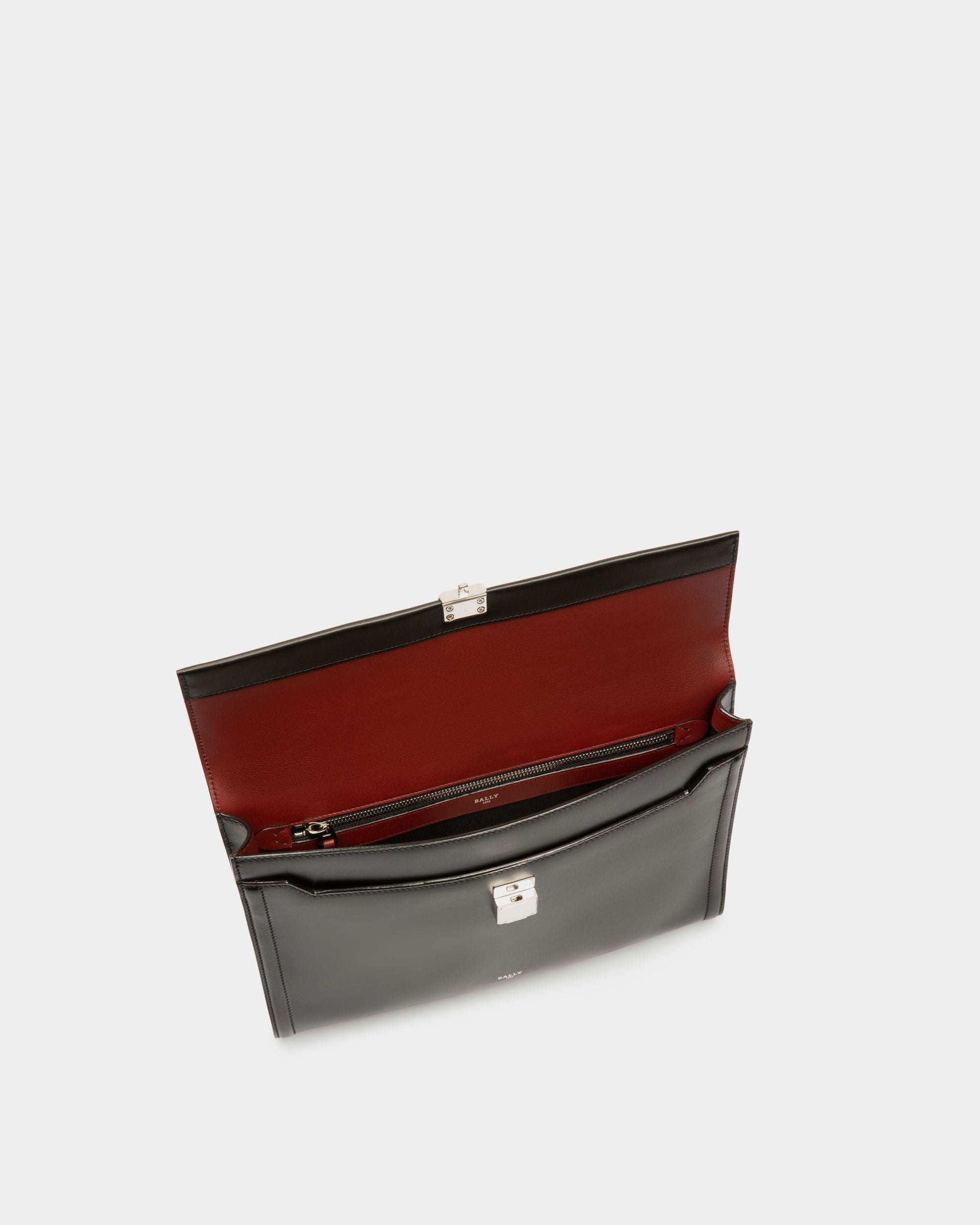 Soryan Leather Portfolio In Black - Men's - Bally - 03