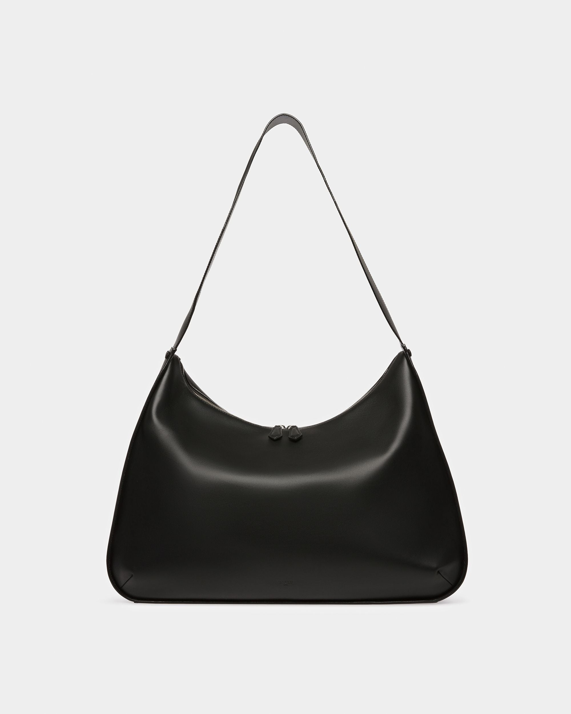 Appel Leather Hobo Bag In Black - Men's - Bally - 01
