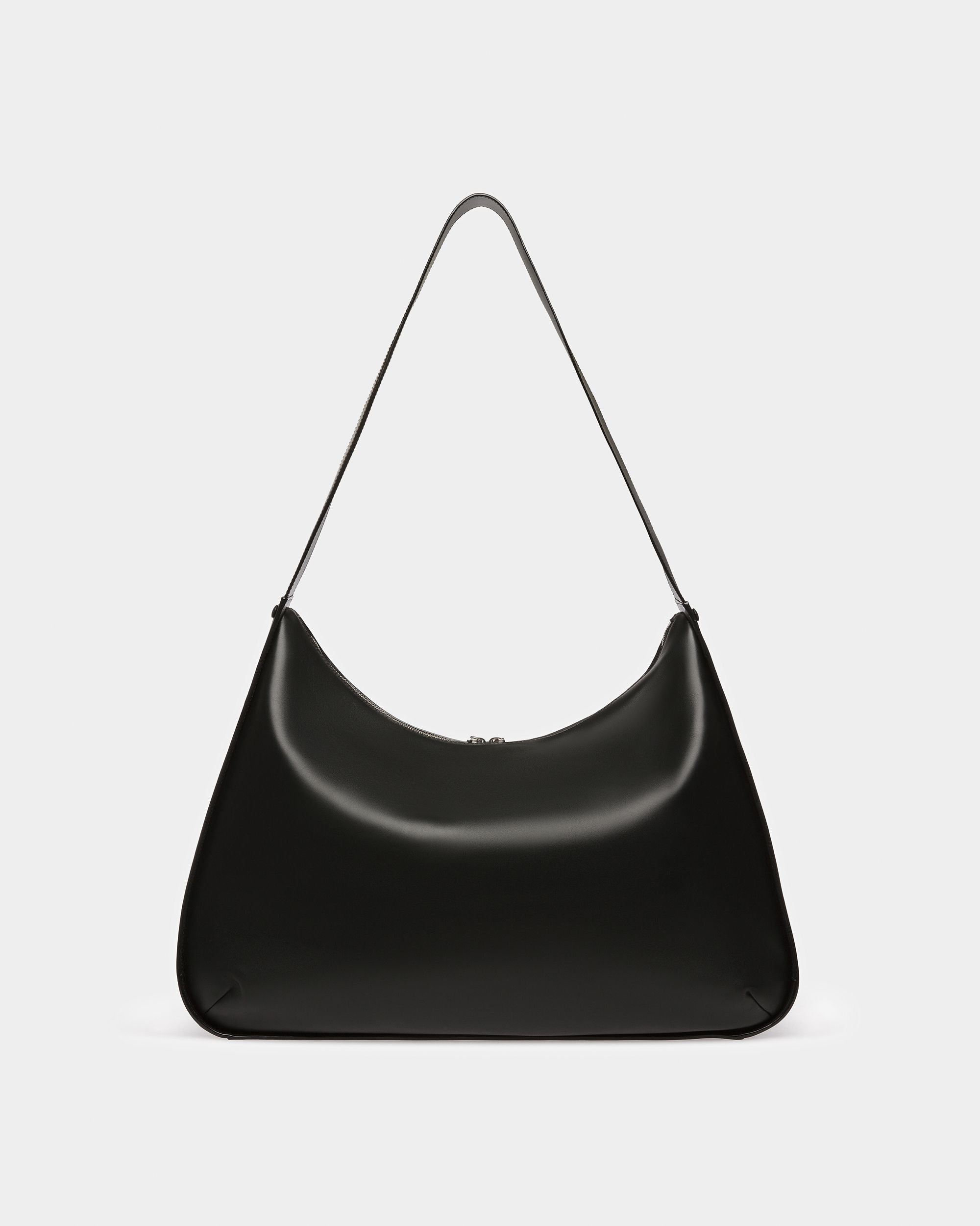 Appel Leather Hobo Bag In Black - Men's - Bally - 03