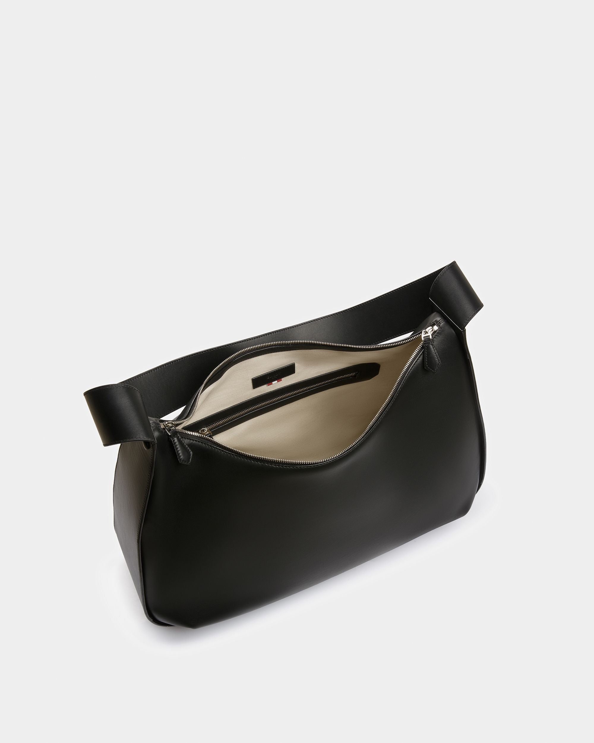 Appel Leather Hobo Bag In Black - Men's - Bally - 04