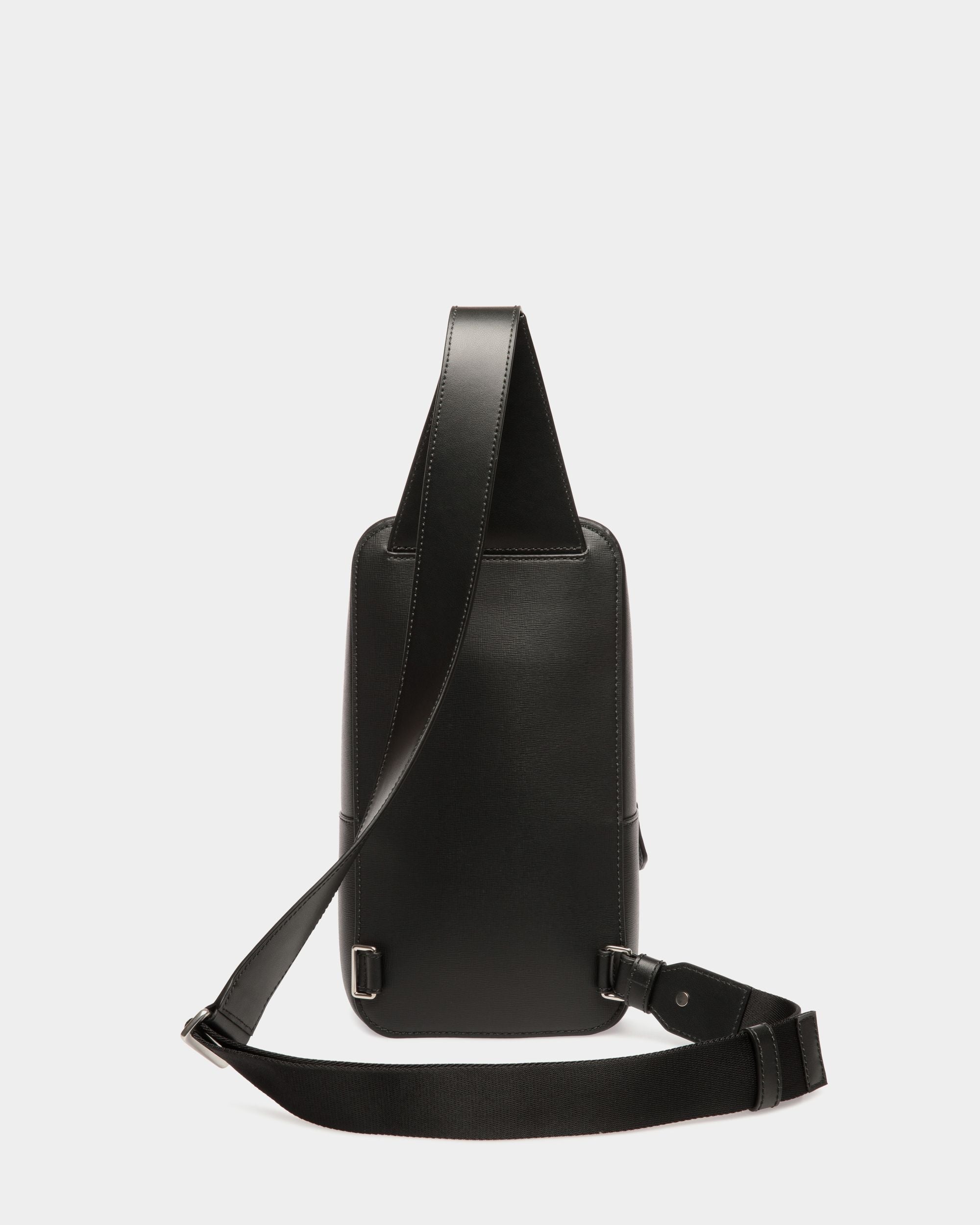 Mythos Sling Bag In Black Recycled Leather - Men's - Bally - 02
