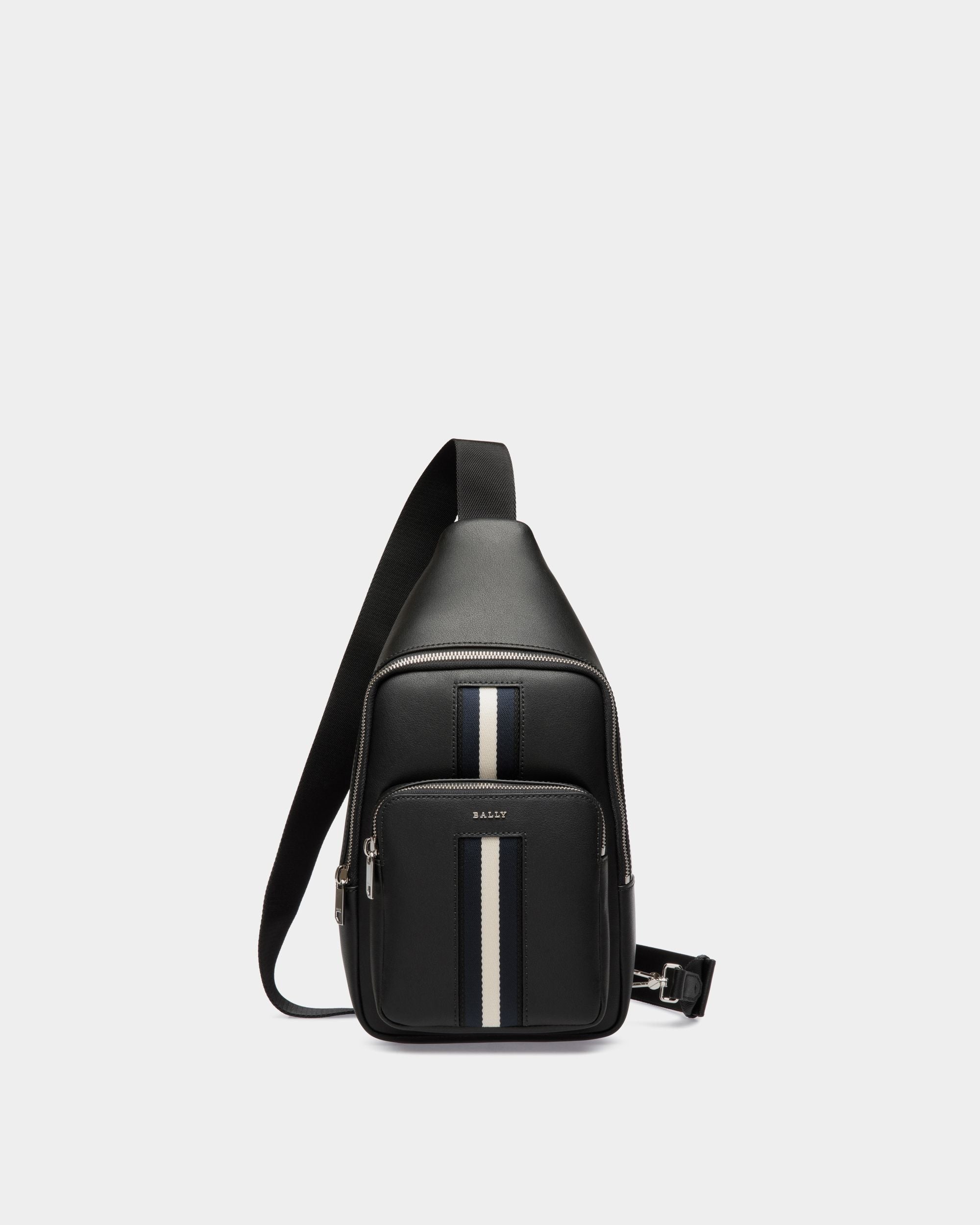 Sling Bag in Black Leather - Men's - Bally - 01