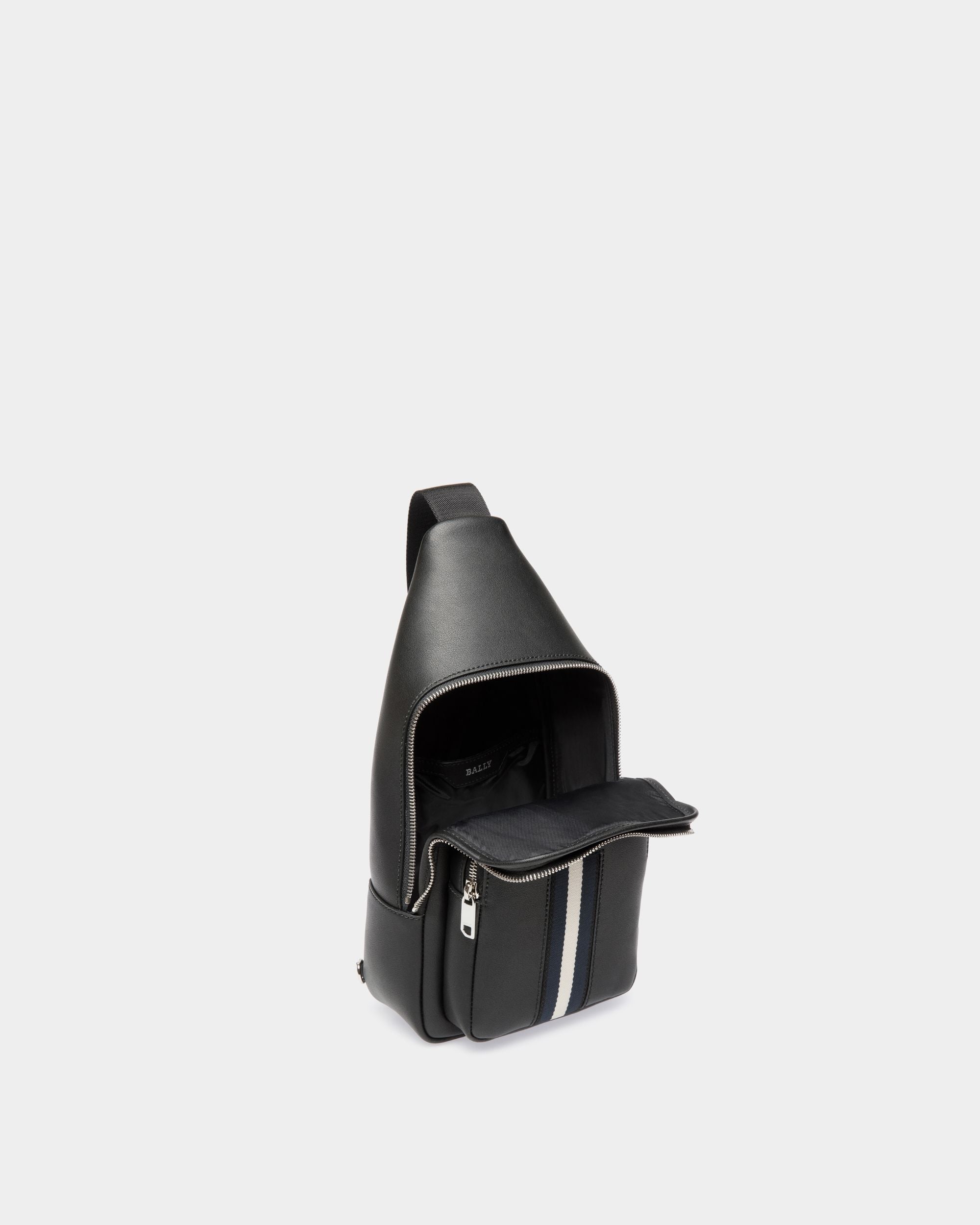 Sling Bag in Black Leather - Men's - Bally - 04