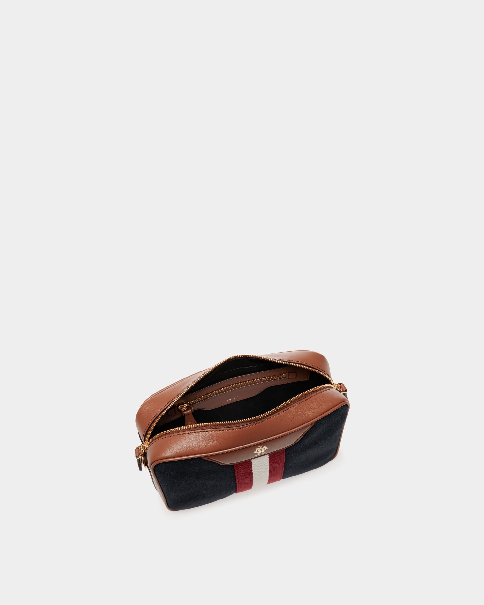 Beckett Crossbody Bag in Navy Blue Cotton Canvas - Men's - Bally - 05