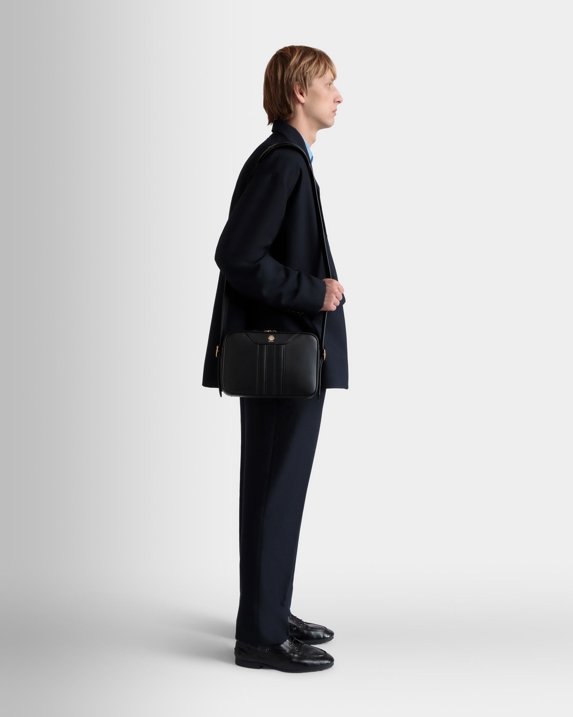 Beckett Crossbody Bag In Black Leather - Men's - Bally - 02