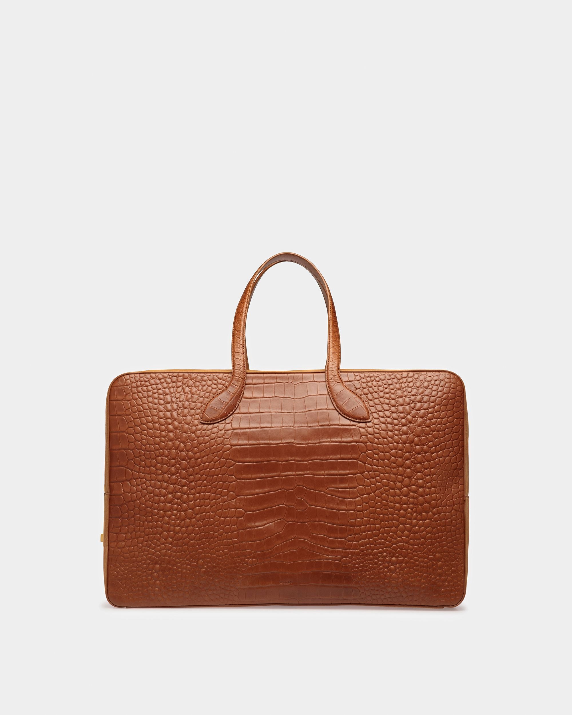 Lago Large Weekender In Crocodile Embossed - Men's - Bally - 01