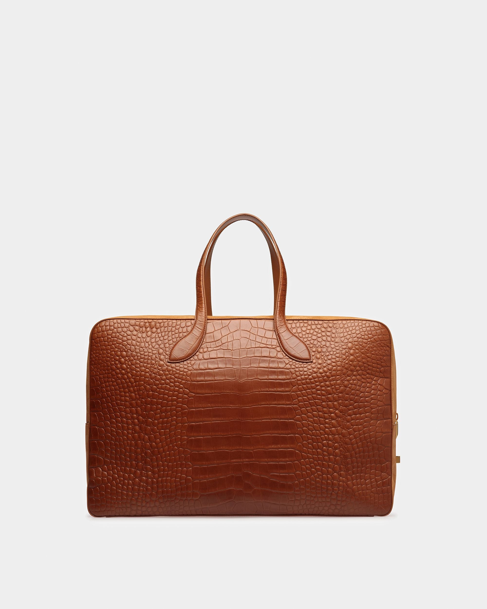 Lago Large Weekender In Crocodile Embossed - Men's - Bally - 03