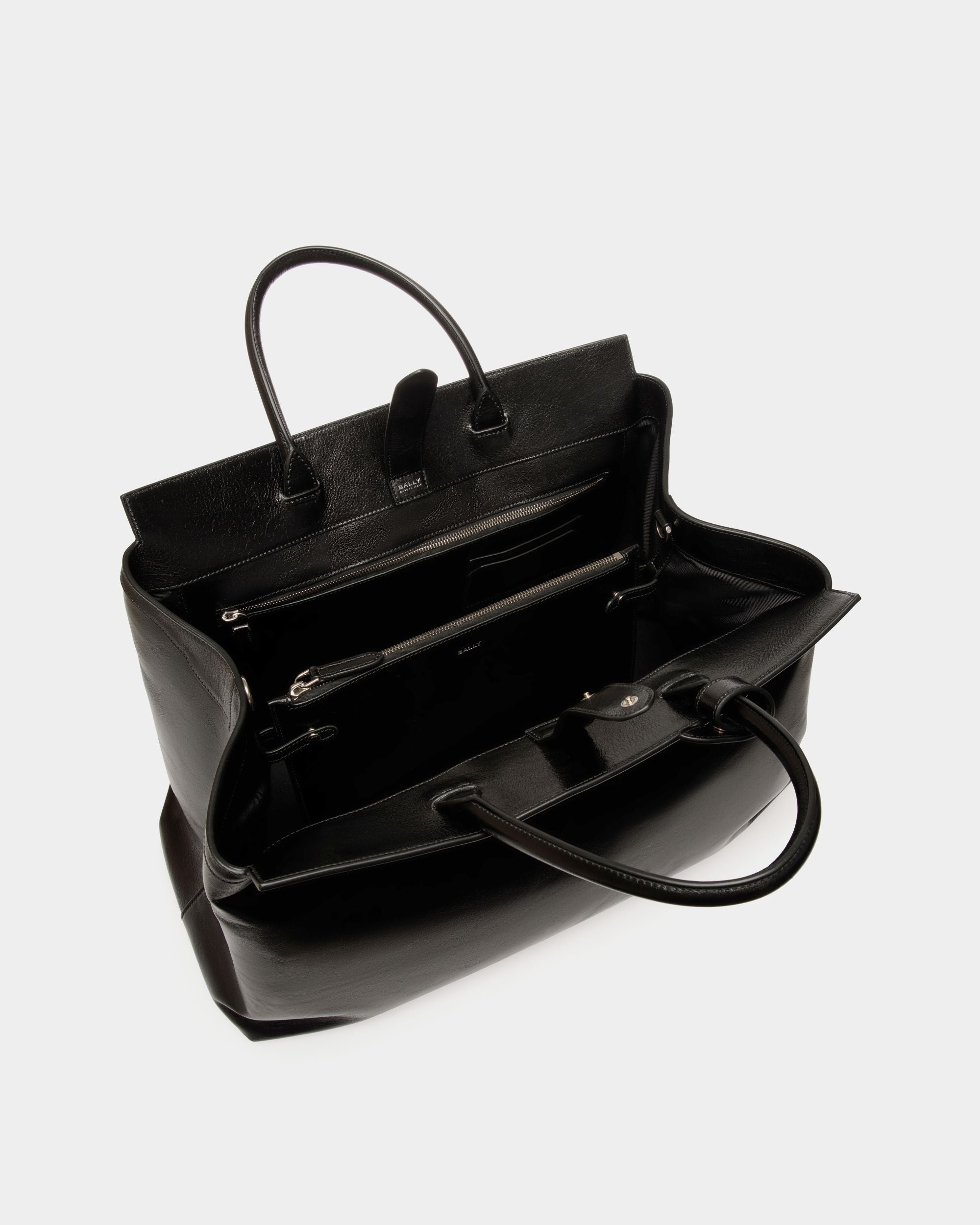 Deco Weekender In Black Leather - Men's - Bally - 05