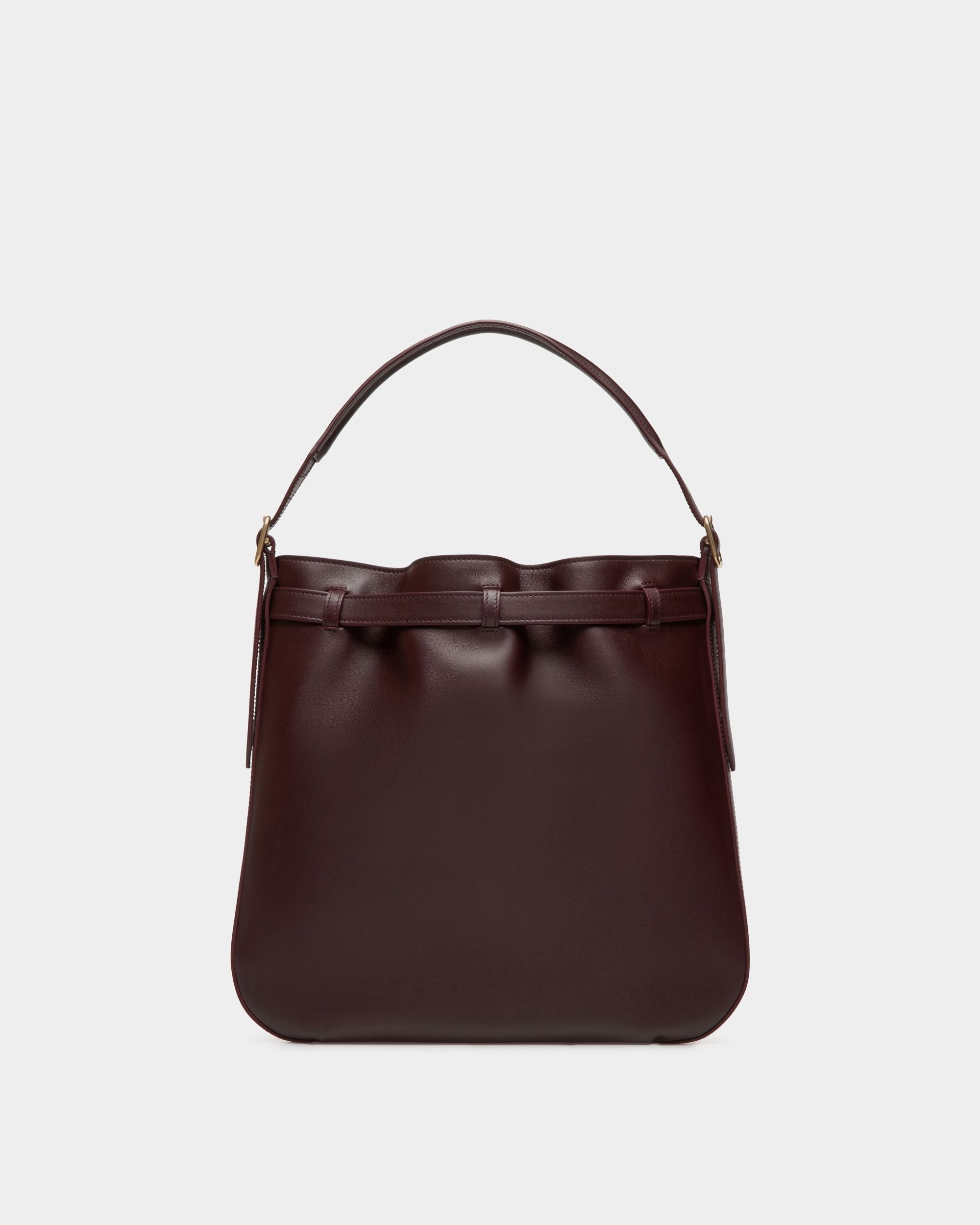Beckett Crossbody Bag In Deep Burgundy Leather - Men's - Bally - 03