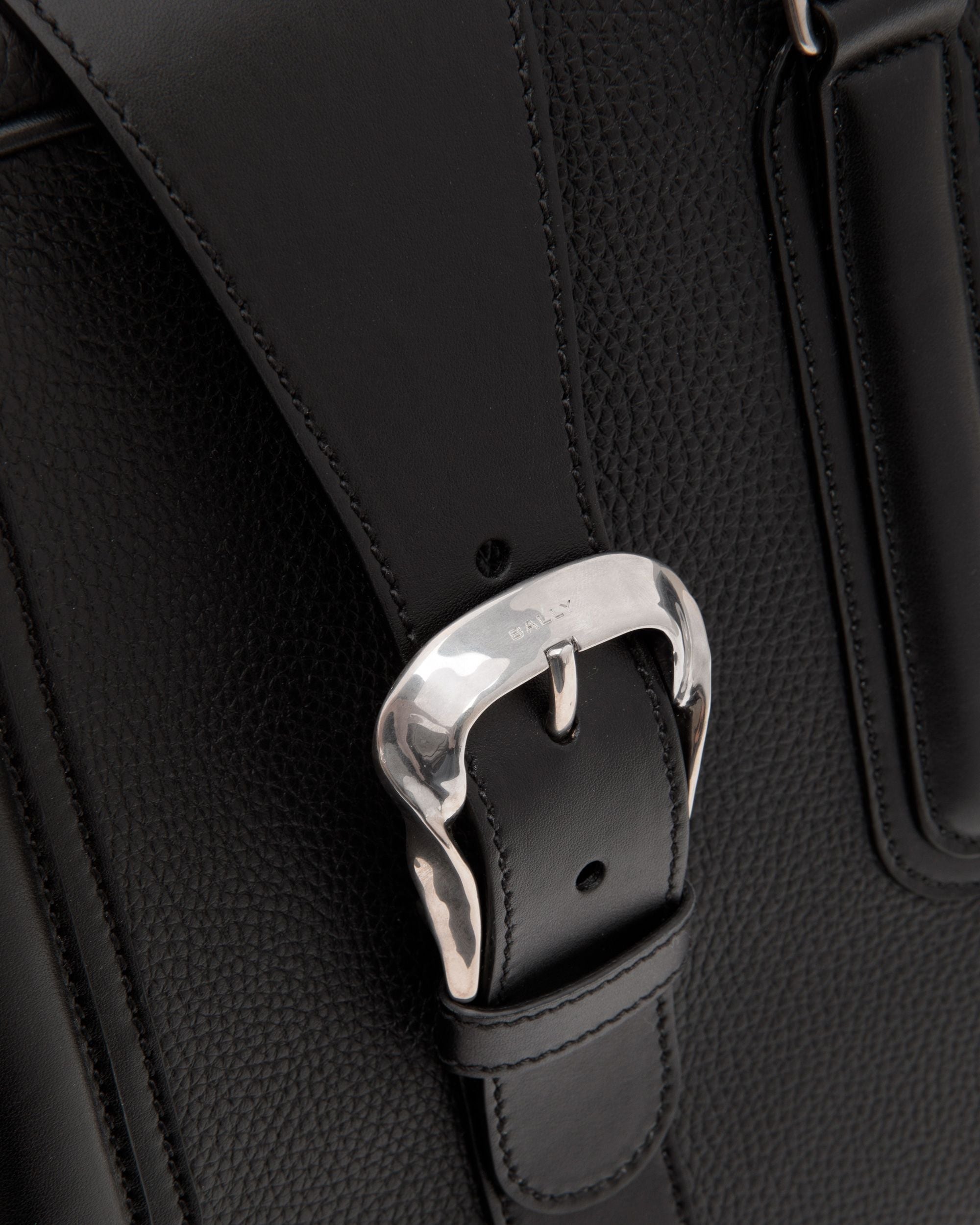 Bowling Bag In Black Leather